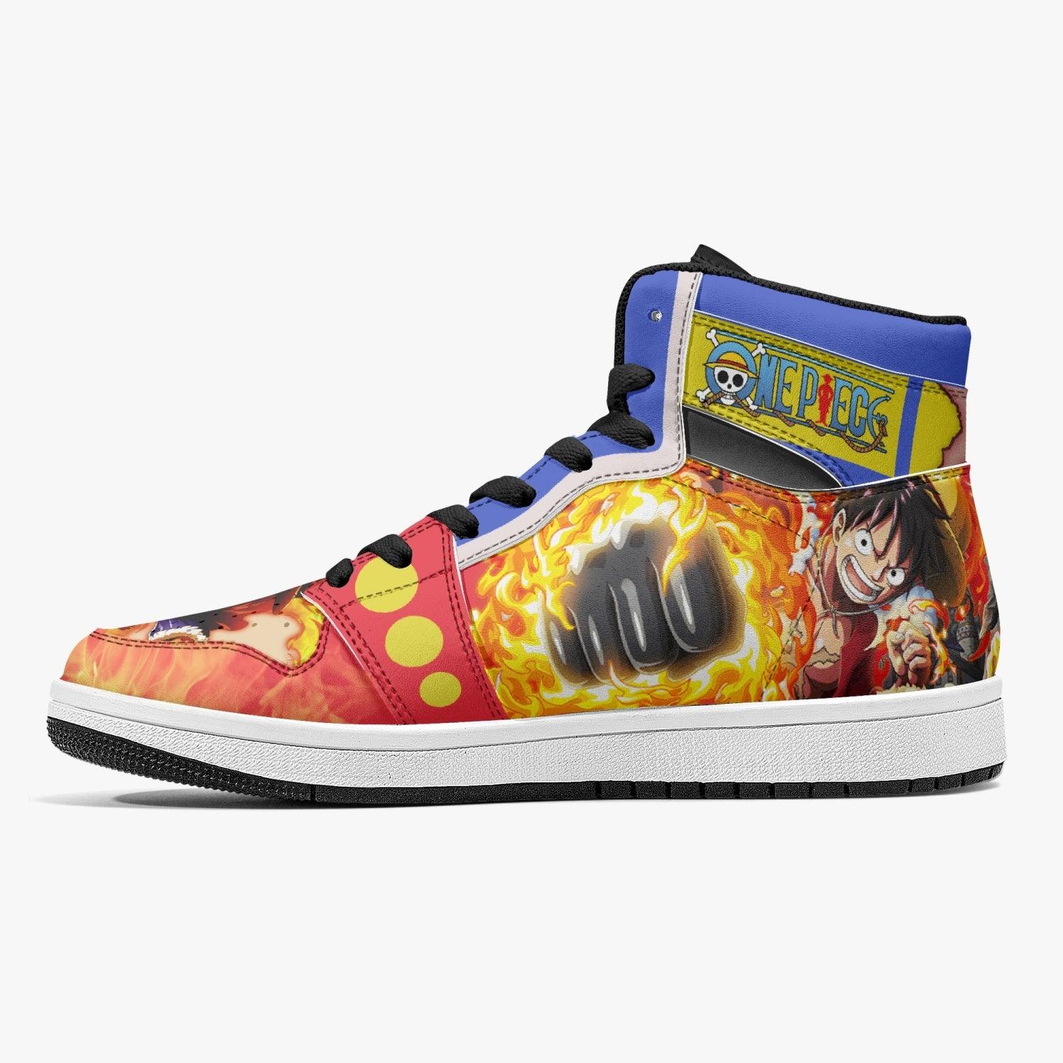 Monkey D. Luffy Red Hawk One Piece Mid 1 Basketball Shoes