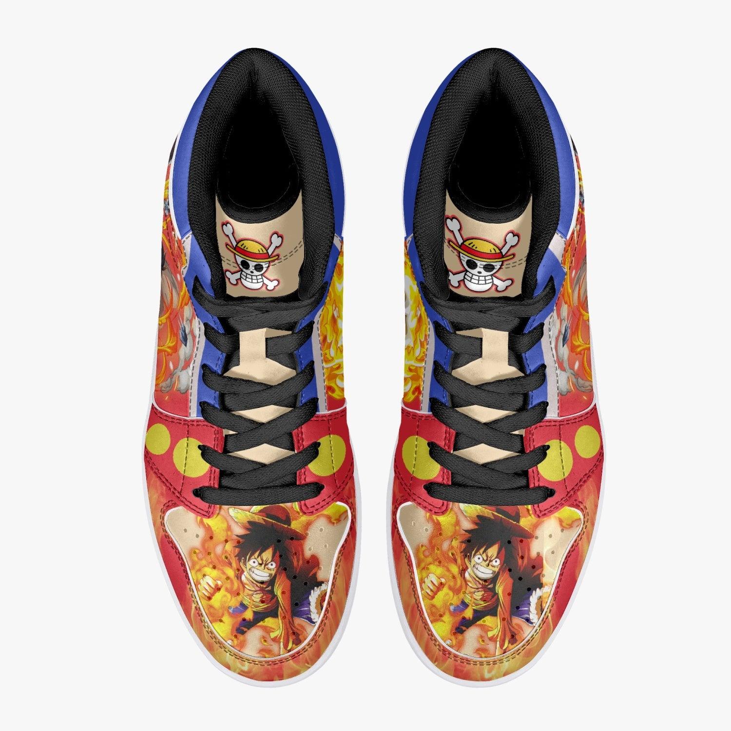Monkey D. Luffy Red Hawk One Piece Mid 1 Basketball Shoes