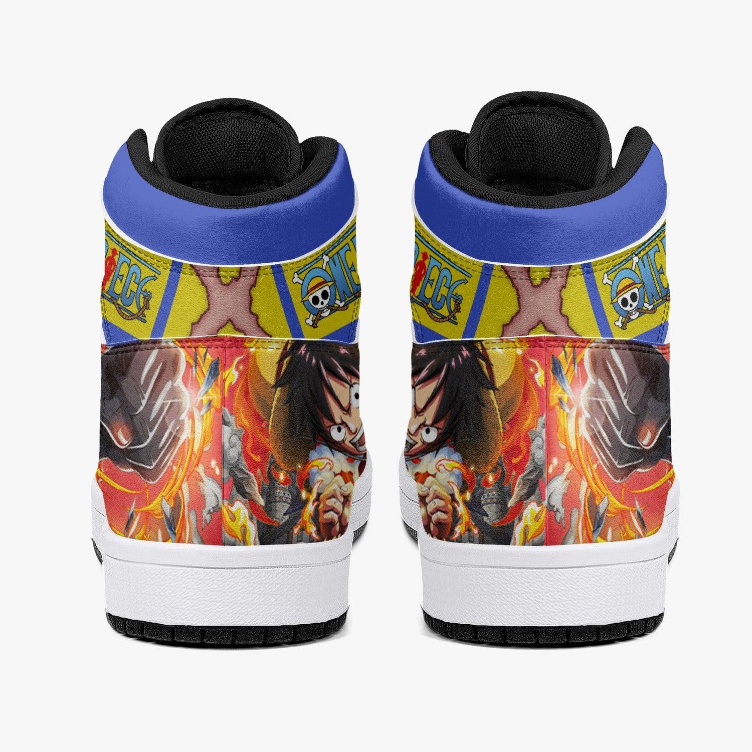 Monkey D. Luffy Red Hawk One Piece Mid 1 Basketball Shoes