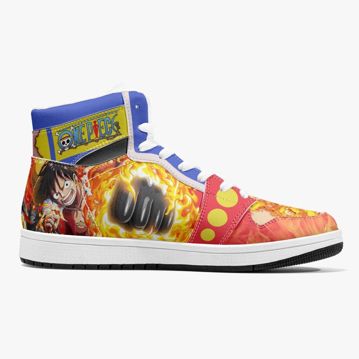 Monkey D. Luffy Red Hawk One Piece Mid 1 Basketball Shoes