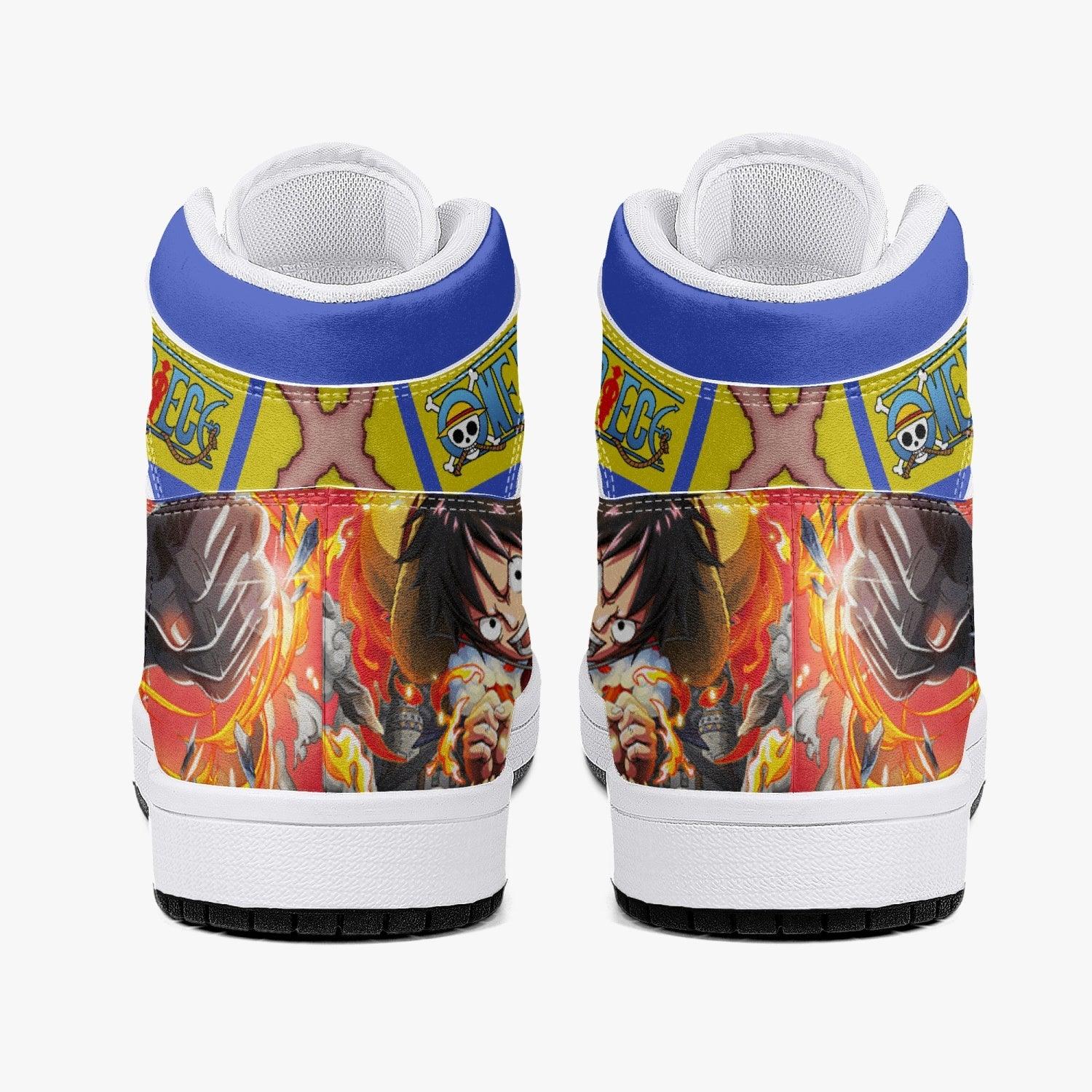Monkey D. Luffy Red Hawk One Piece Mid 1 Basketball Shoes