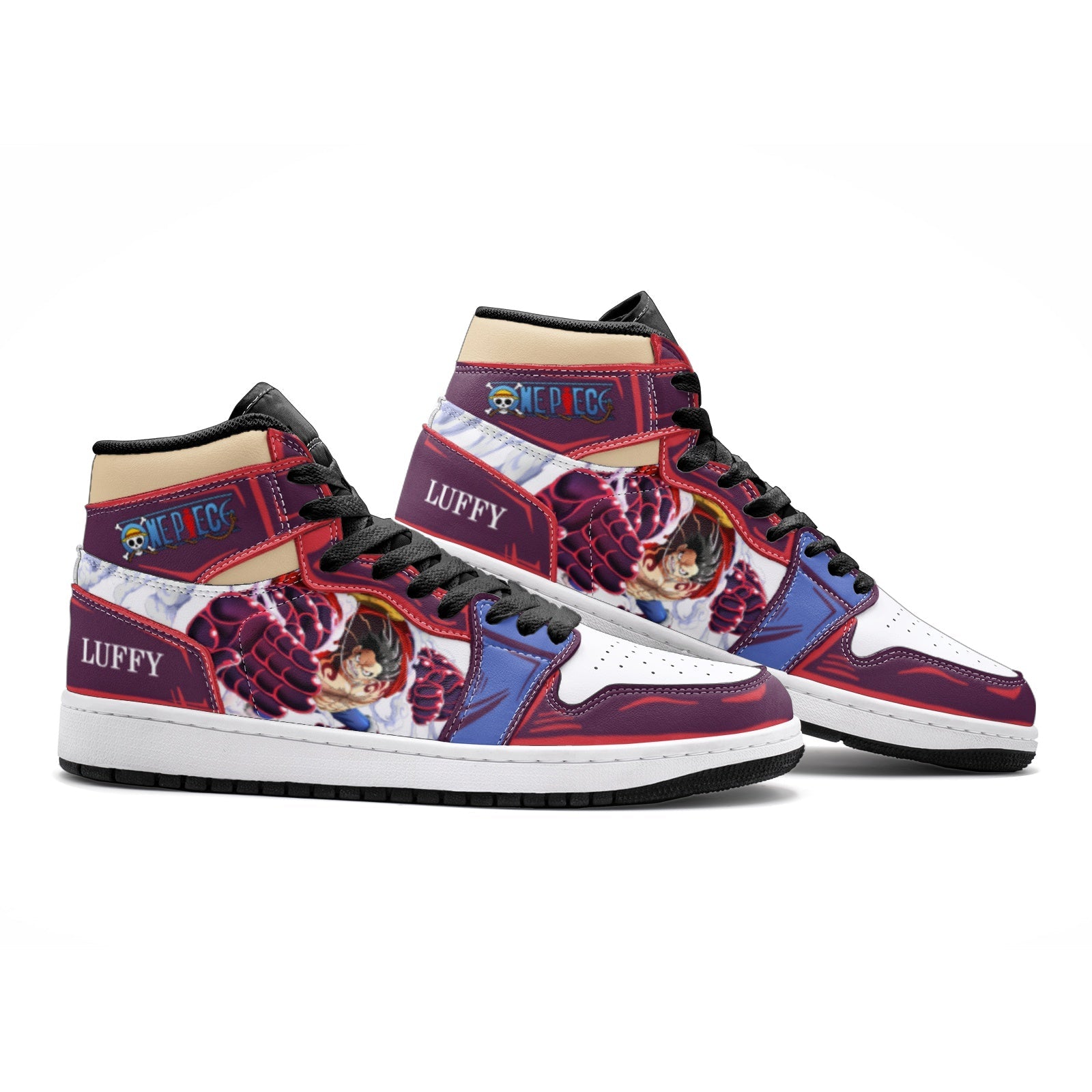 Monkey God Luffy One Piece Mid 1 Basketball Shoes