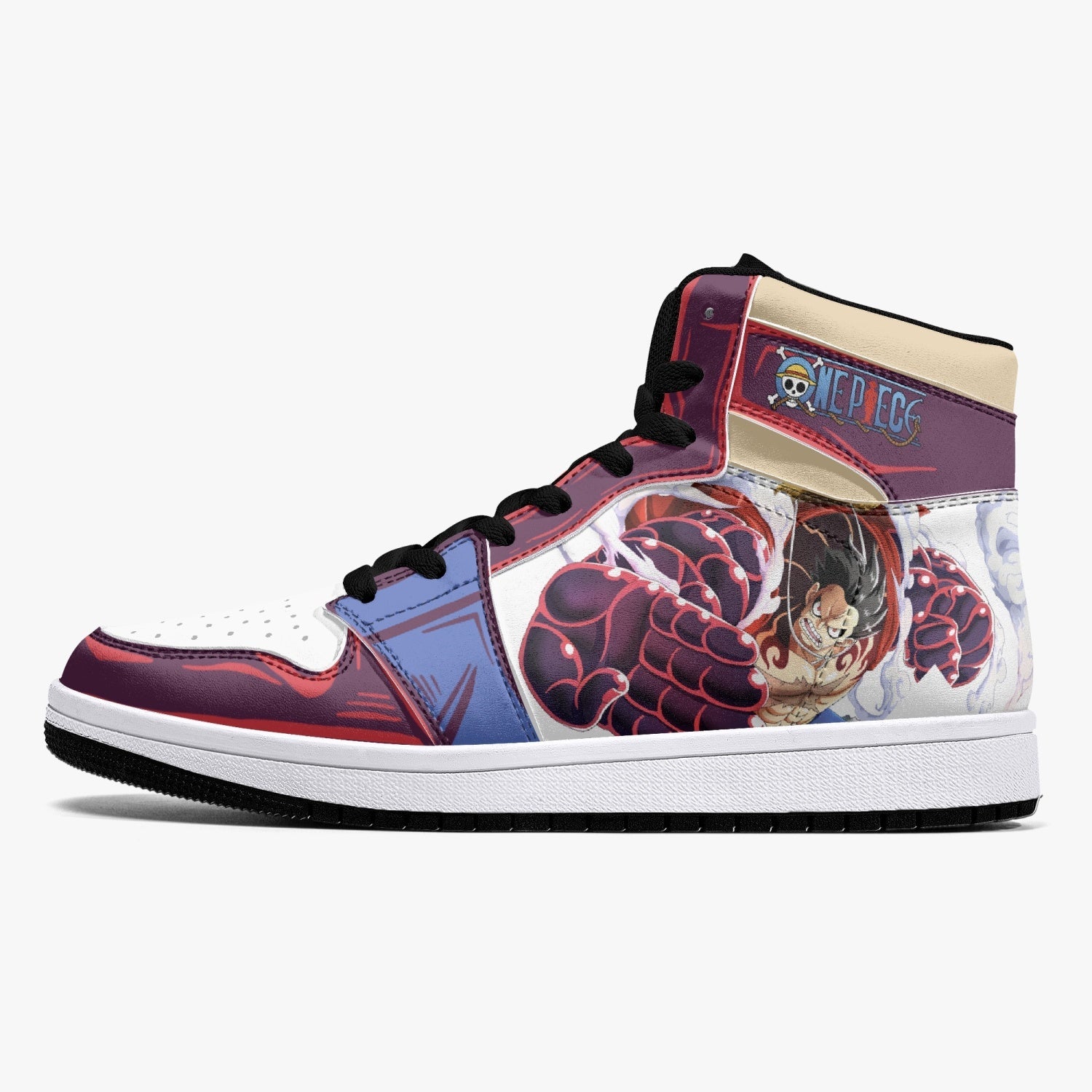 Monkey God Luffy One Piece Mid 1 Basketball Shoes