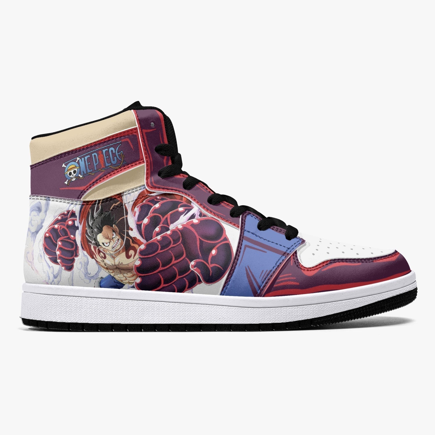 Monkey God Luffy One Piece Mid 1 Basketball Shoes