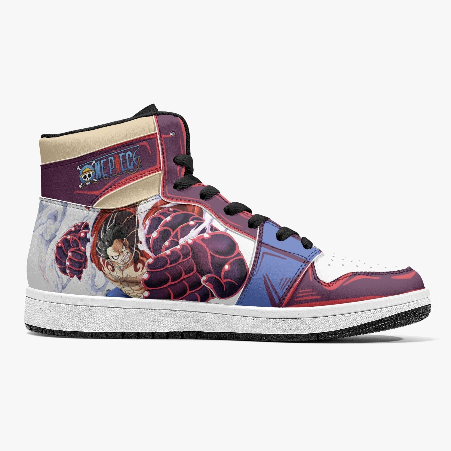 Monkey God Luffy One Piece Mid 1 Basketball Shoes