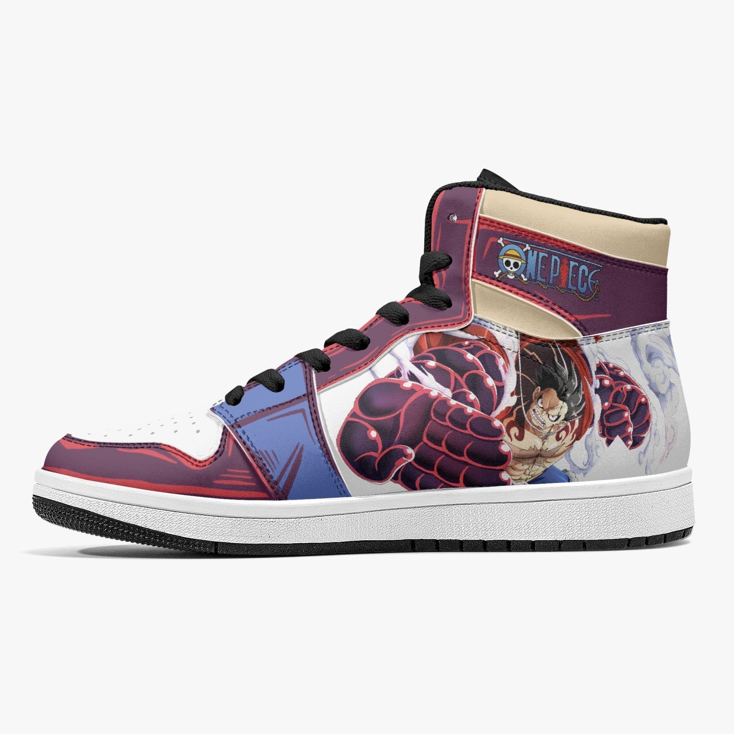 Monkey God Luffy One Piece Mid 1 Basketball Shoes