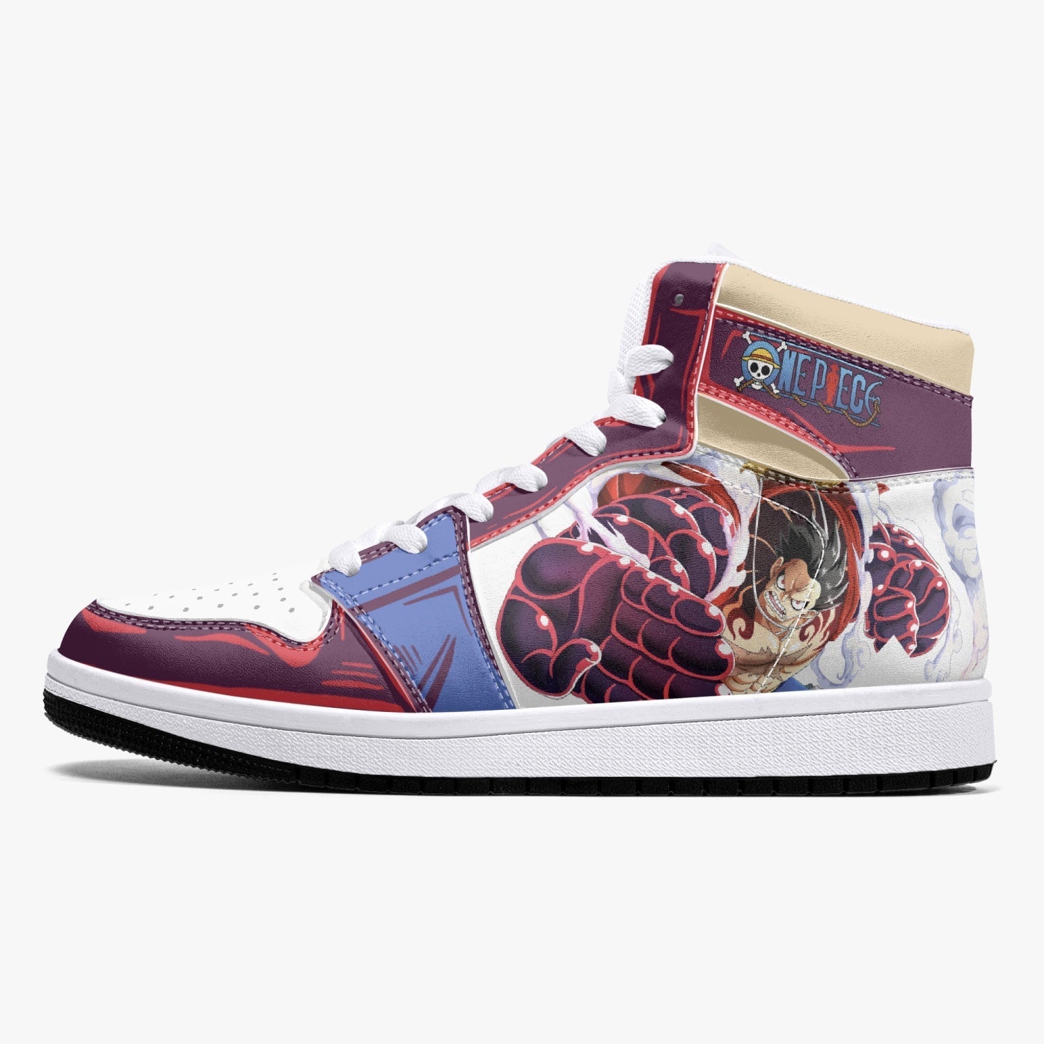 Monkey God Luffy One Piece Mid 1 Basketball Shoes