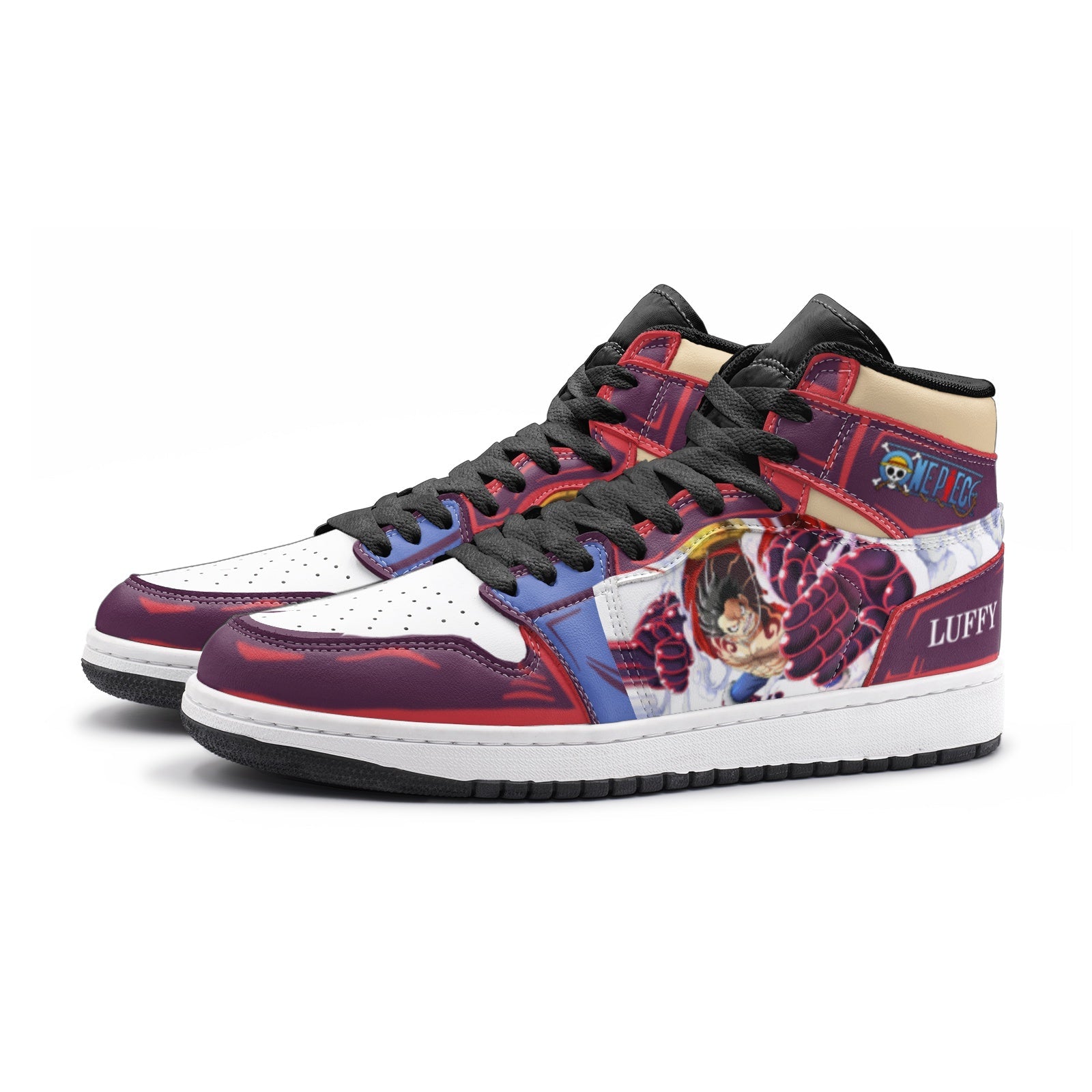 Monkey God Luffy One Piece Mid 1 Basketball Shoes