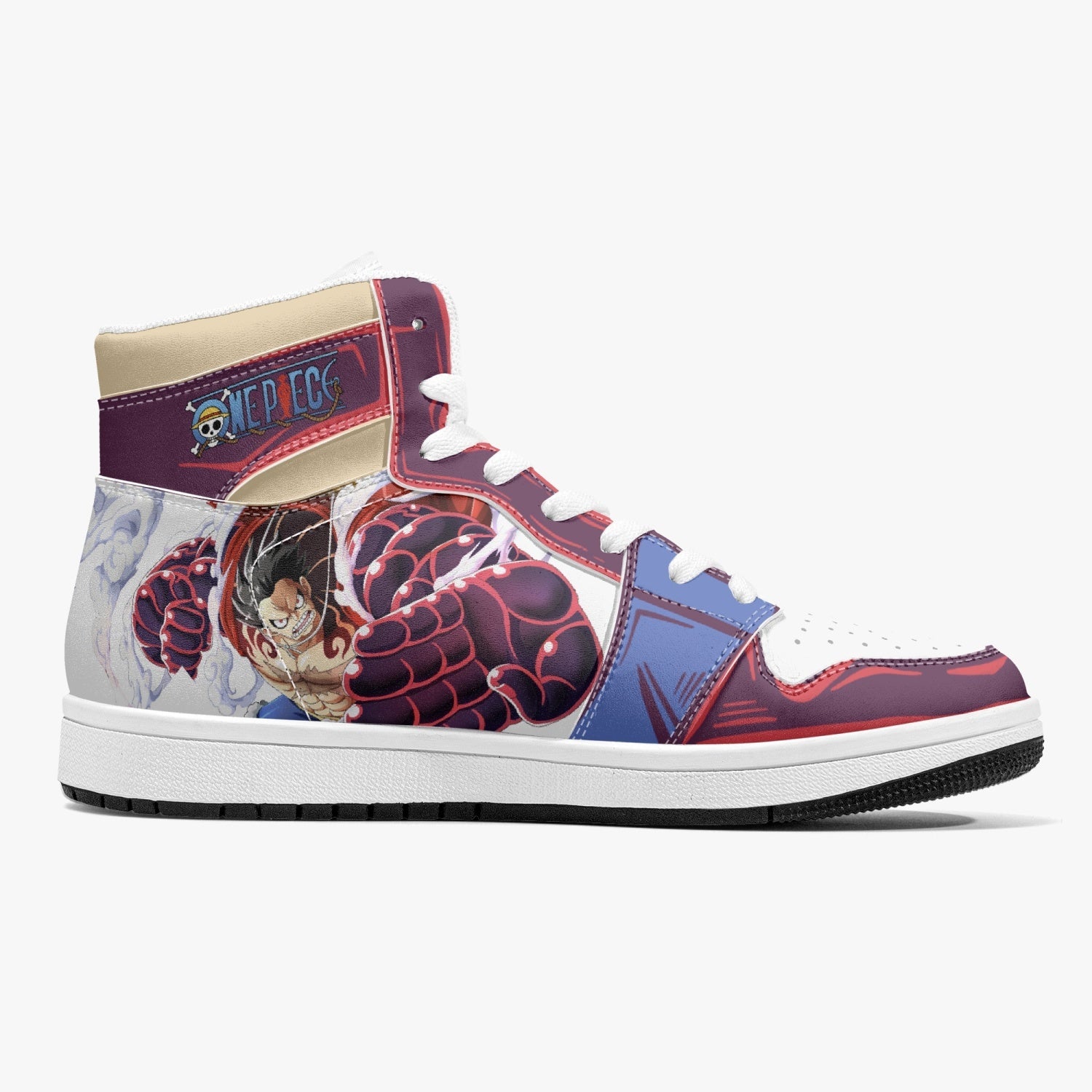 Monkey God Luffy One Piece Mid 1 Basketball Shoes