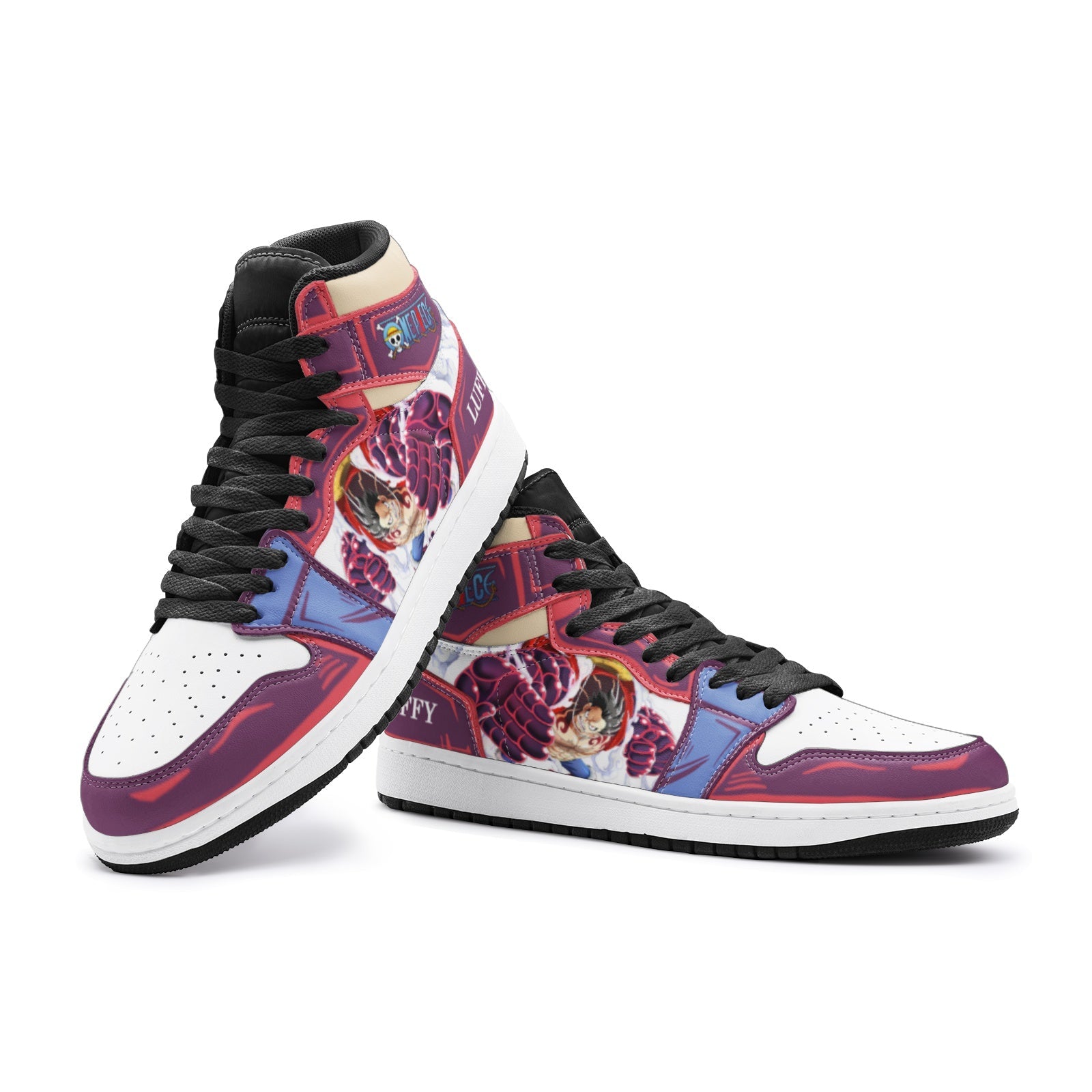Monkey God Luffy One Piece Mid 1 Basketball Shoes