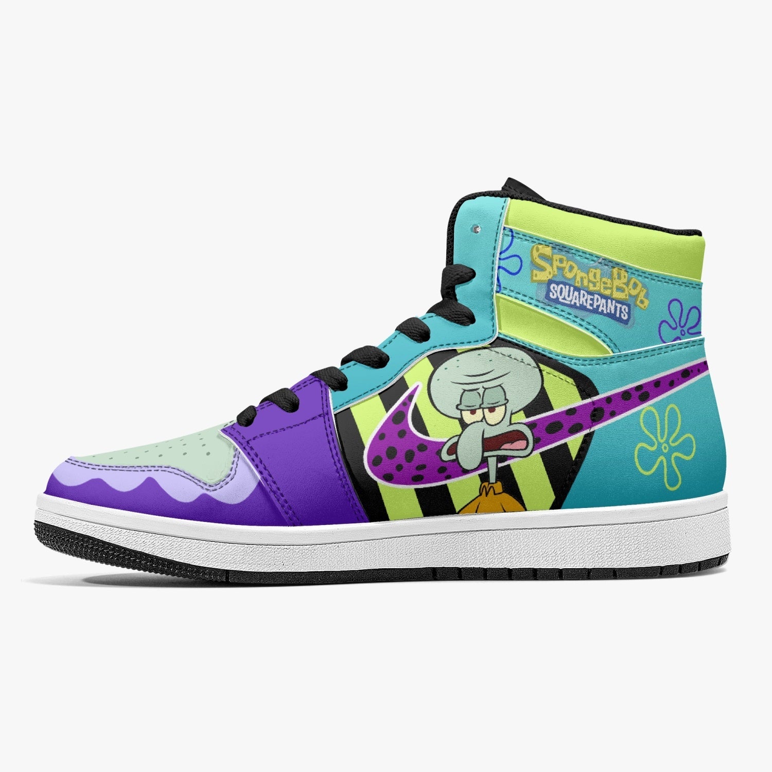Mr. Squidward Q Tentacles SpongeBob Mid 1 Basketball Shoes