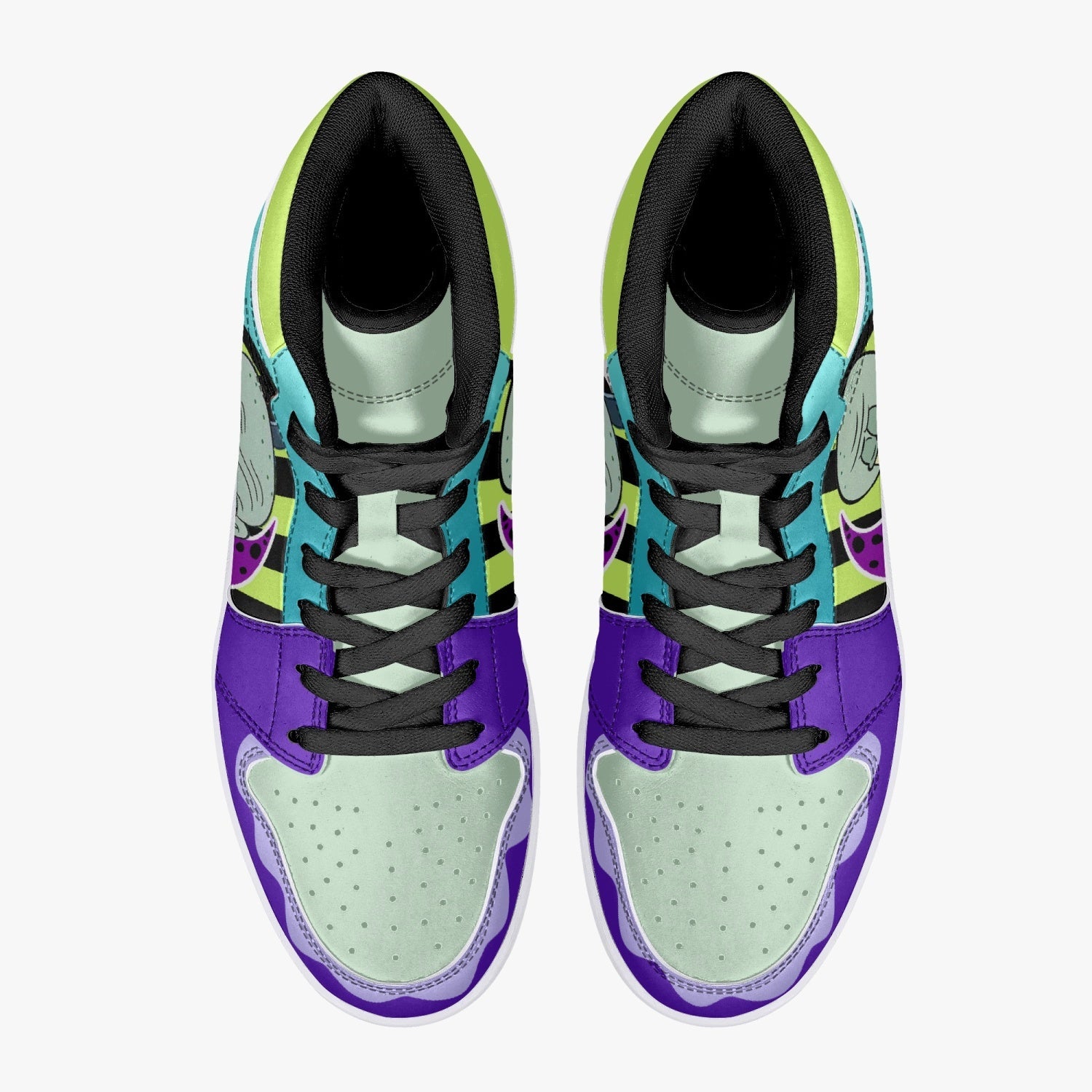 Mr. Squidward Q Tentacles SpongeBob Mid 1 Basketball Shoes