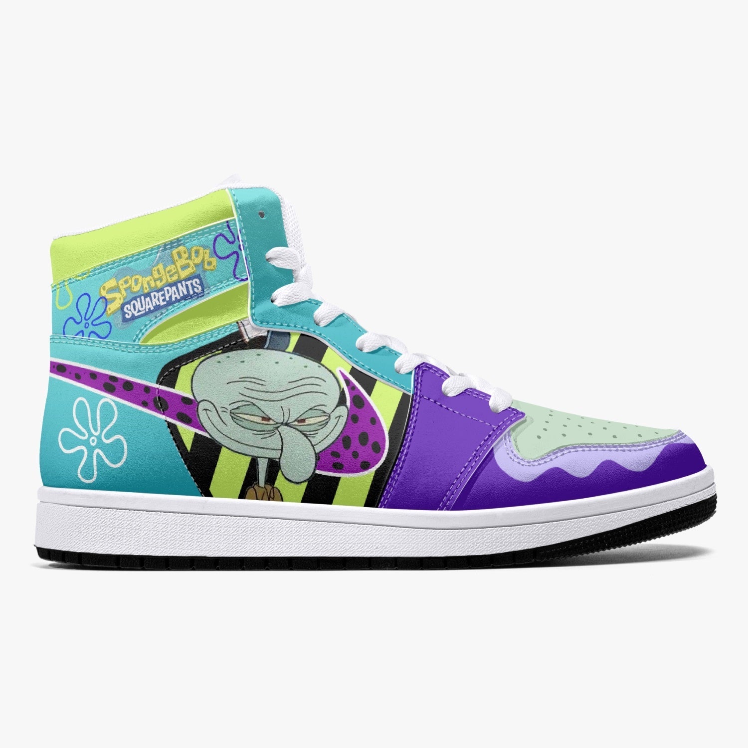Mr. Squidward Q Tentacles SpongeBob Mid 1 Basketball Shoes