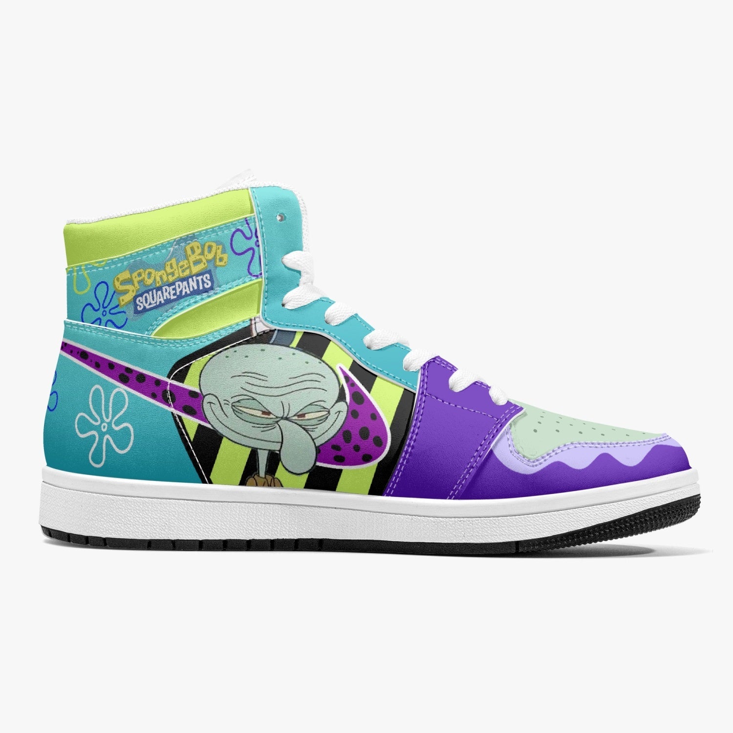 Mr. Squidward Q Tentacles SpongeBob Mid 1 Basketball Shoes