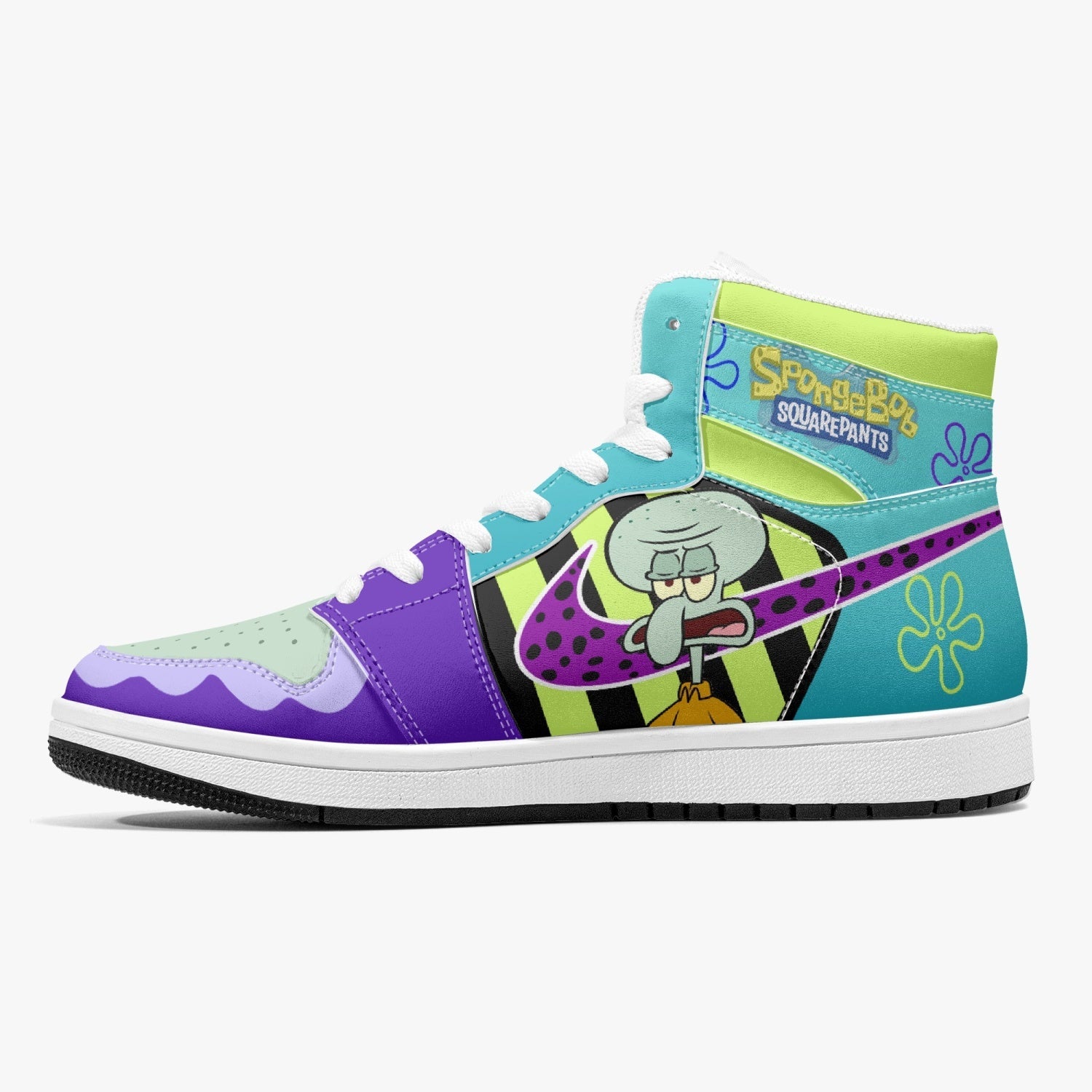 Mr. Squidward Q Tentacles SpongeBob Mid 1 Basketball Shoes