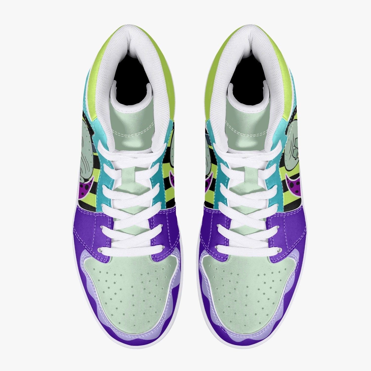 Mr. Squidward Q Tentacles SpongeBob Mid 1 Basketball Shoes