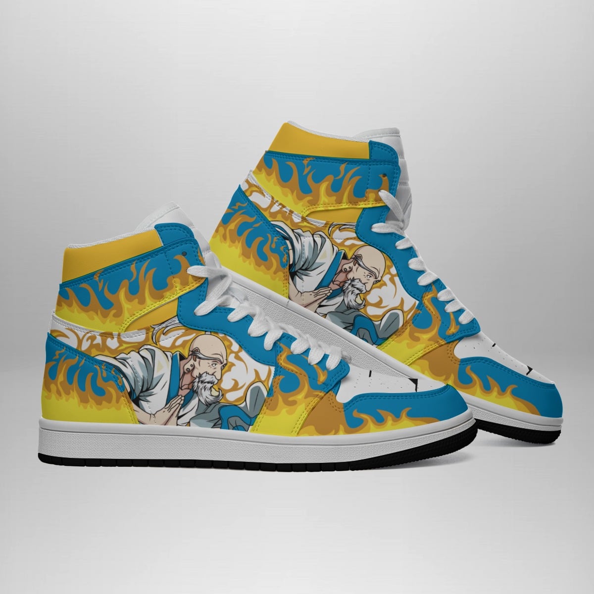 Netero Fire Hunter X Hunter Shonen Basketball Shoes - Mid 1 Style for Anime Fans