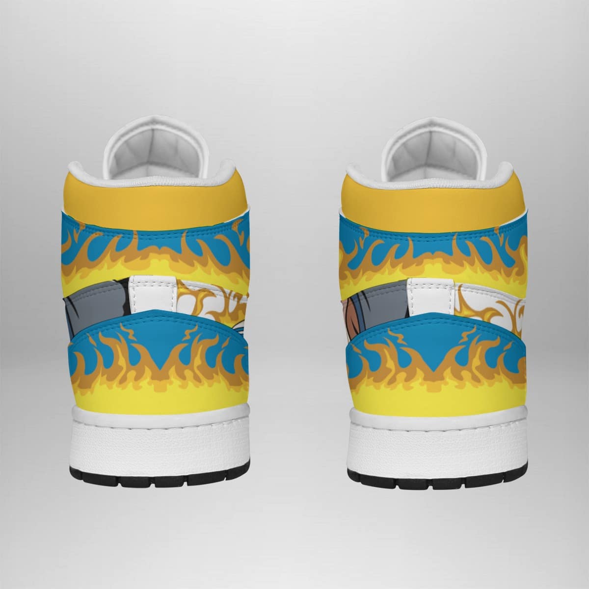 Netero Fire Hunter X Hunter Shonen Basketball Shoes - Mid 1 Style for Anime Fans