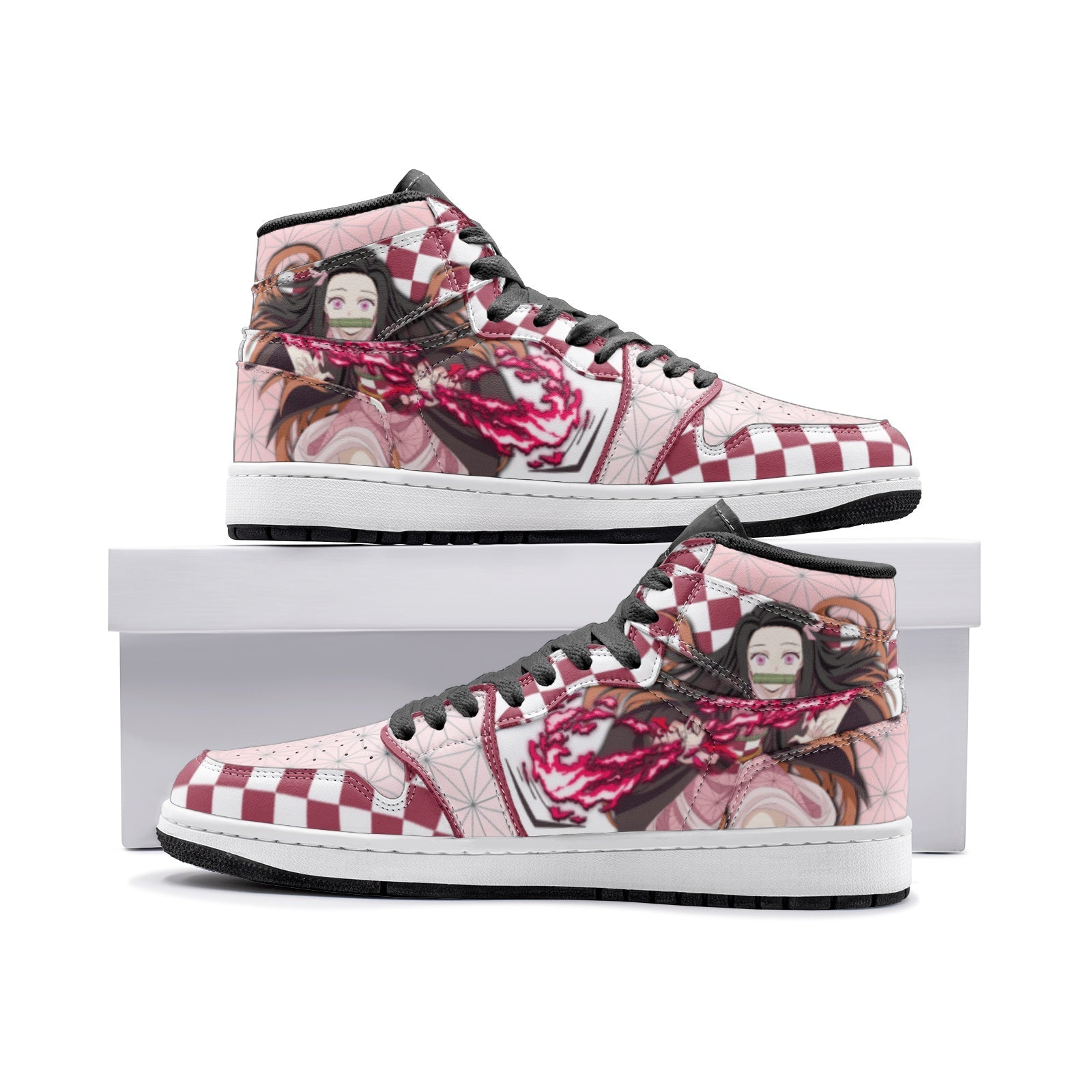 Nezuko Demon Slayer Mid 1 Basketball Shoes