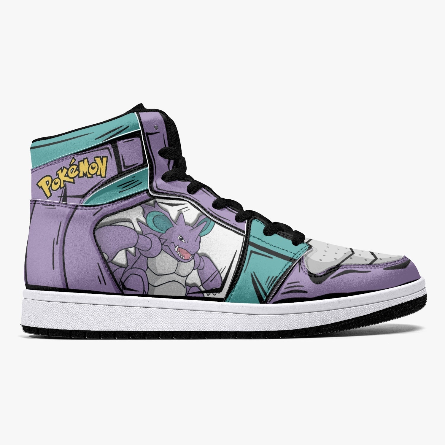 Nidoking Pokemon Mid 1 Basketball Shoes