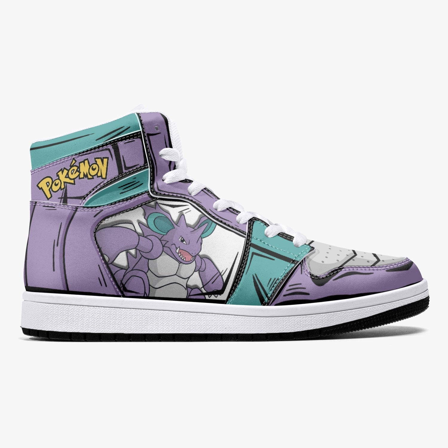 Nidoking Pokemon Mid 1 Basketball Shoes