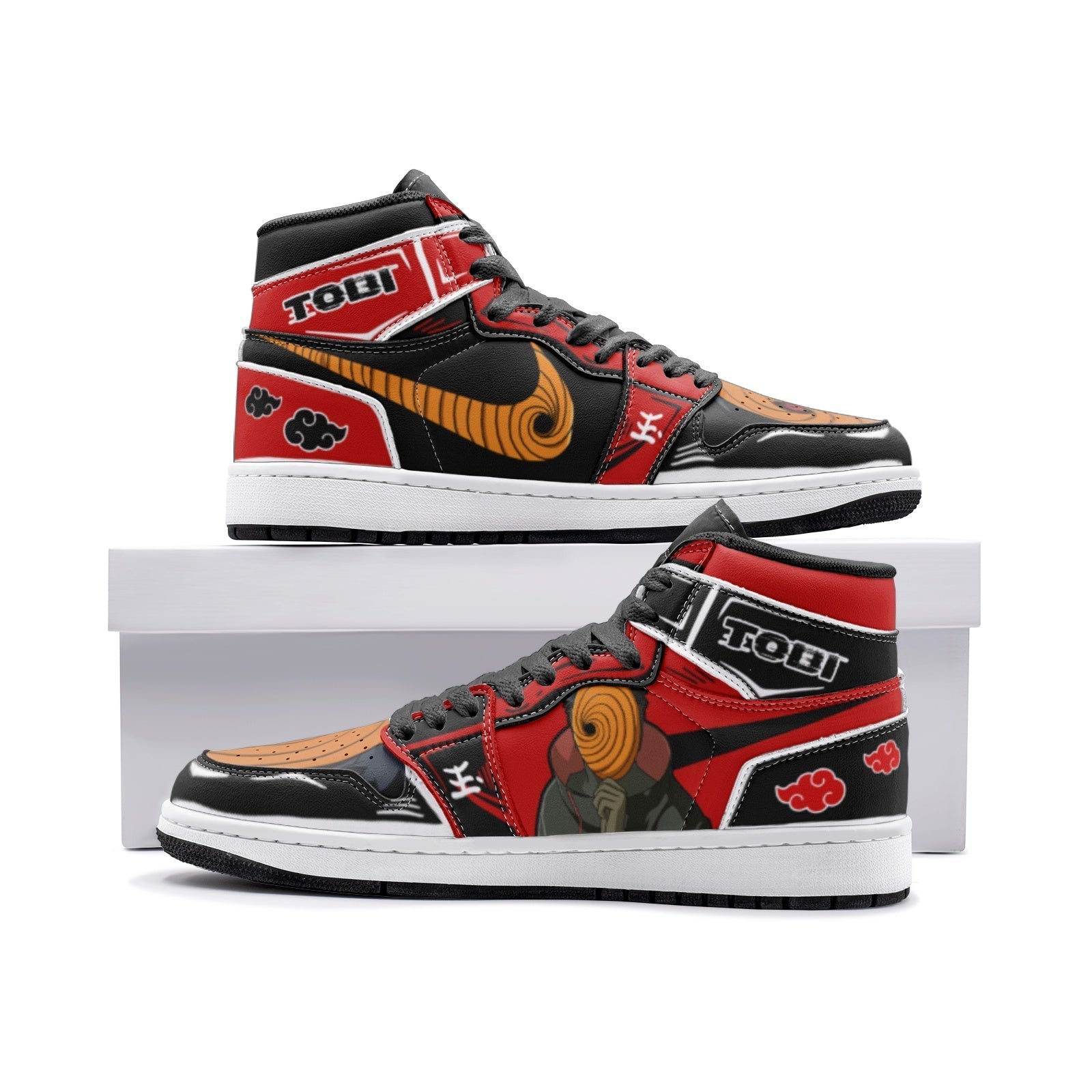 Obito Tobi Uchiha Akatsuki Naruto Mid 1 Basketball Shoes