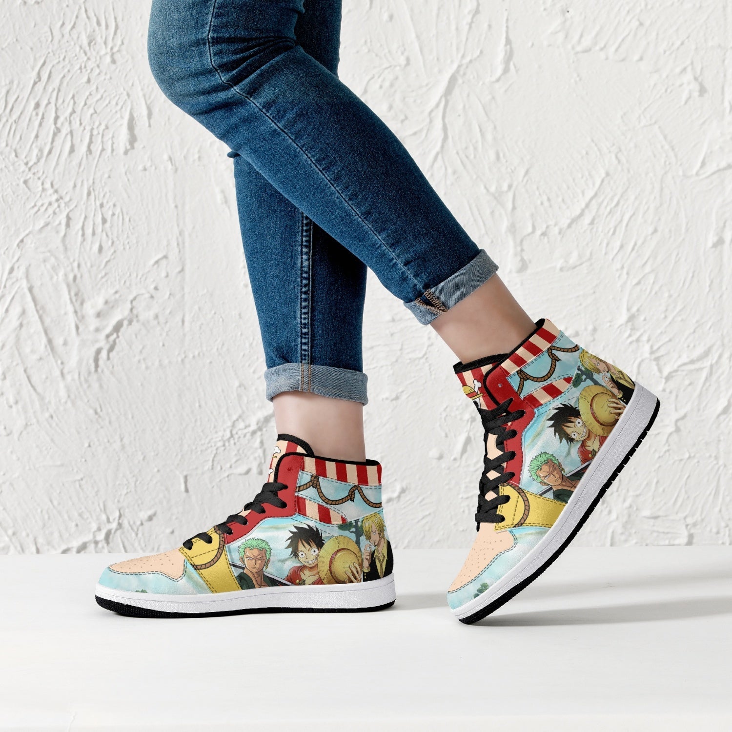 One Piece Characters Mid 1 Basketball Shoes
