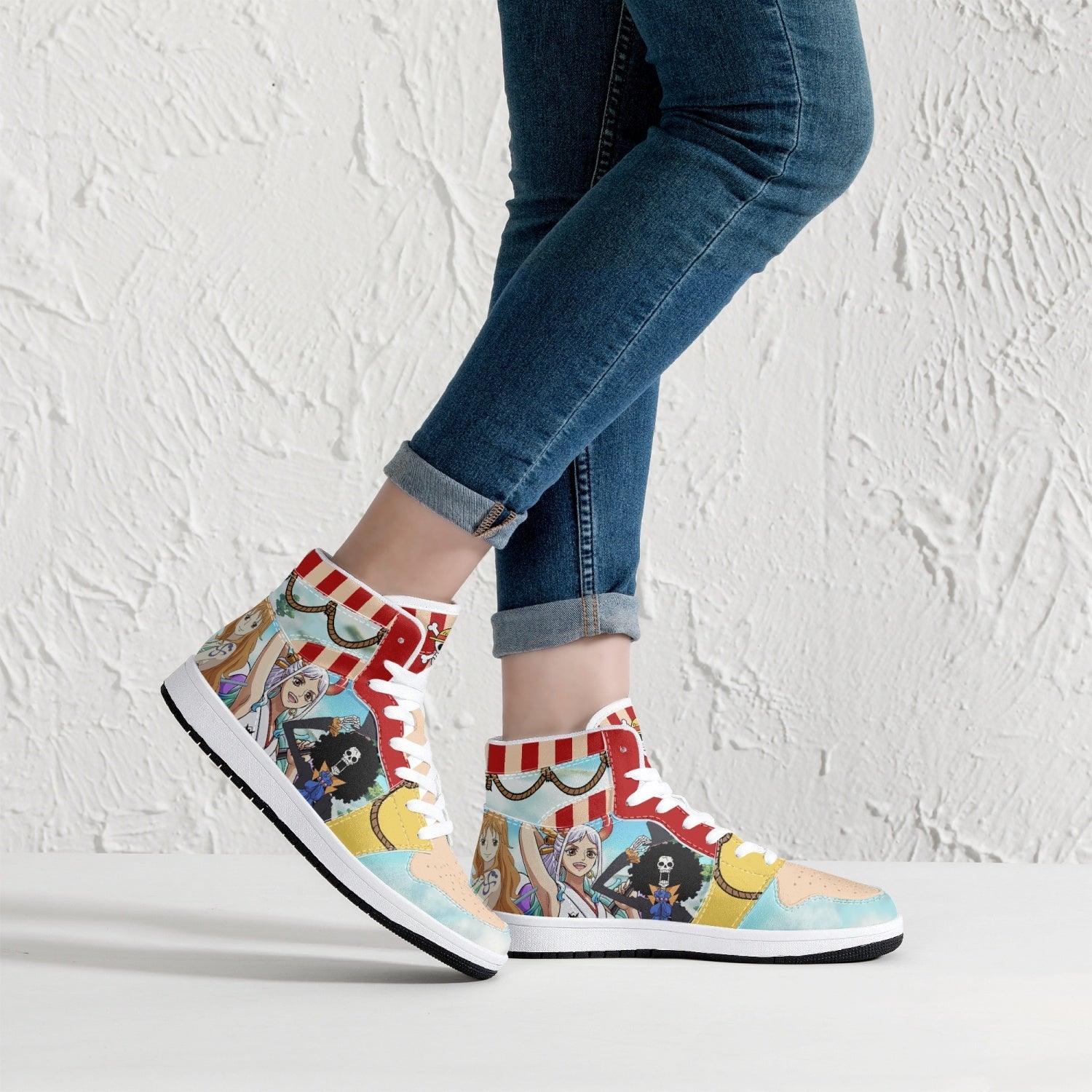 One Piece Characters Mid 1 Basketball Shoes