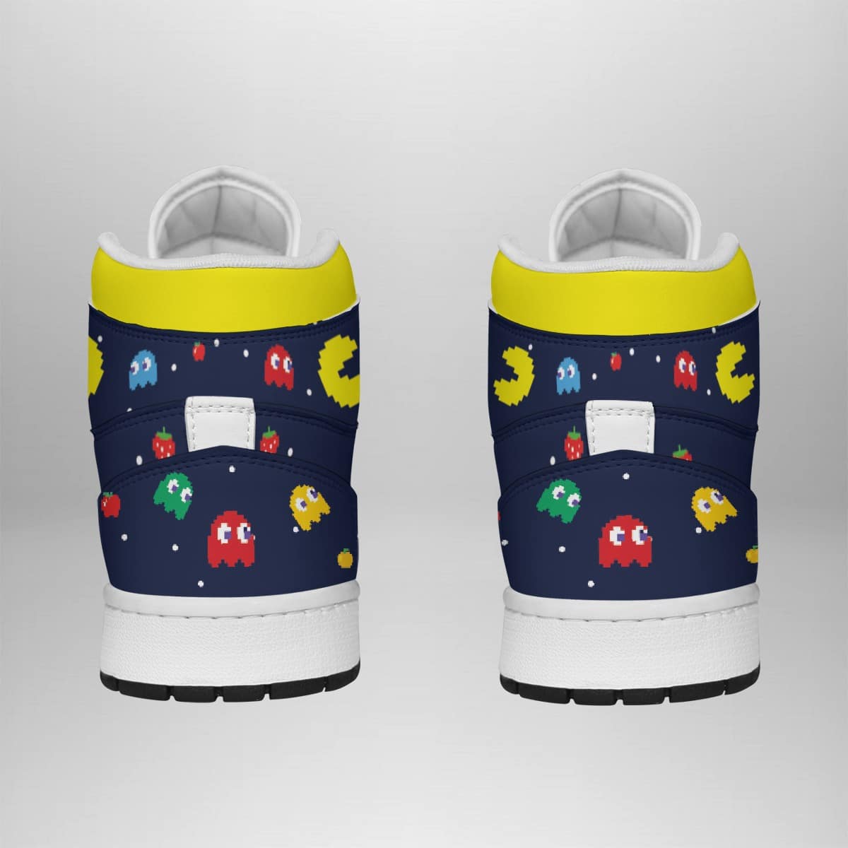 Pac-Man Ghost Mid 1 Basketball Shoes for Fans  Stylish Shonen Sneakers