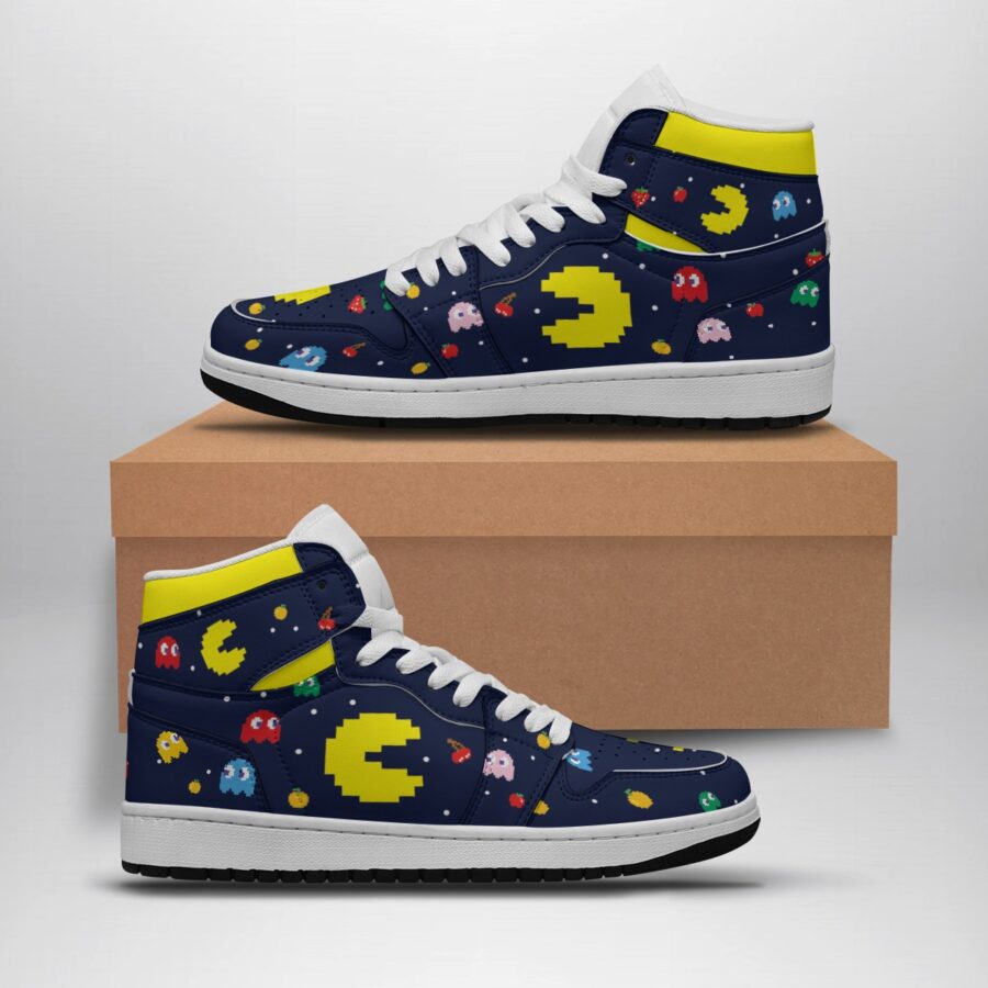 Pac-Man Ghost Mid 1 Basketball Shoes for Fans  Stylish Shonen Sneakers
