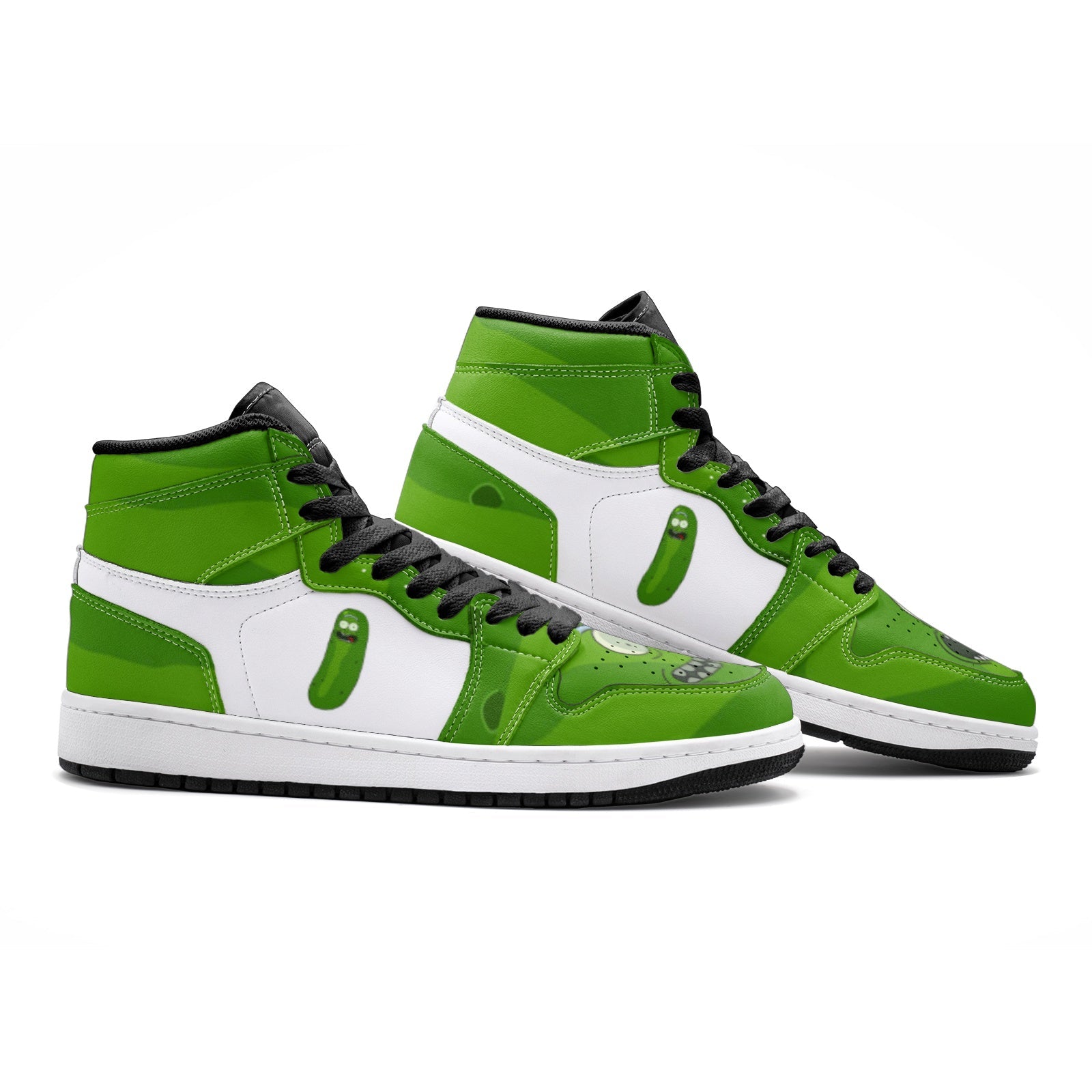 Pickle Rick Face Rick and Morty Mid 1 Basketball Shoes