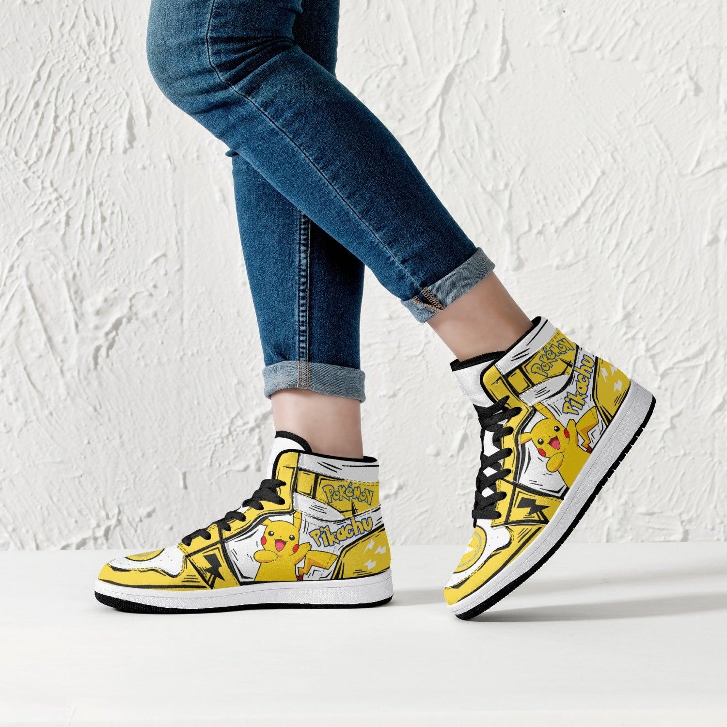 Pikachu Pokemon 2 Mid 1 Basketball Shoes