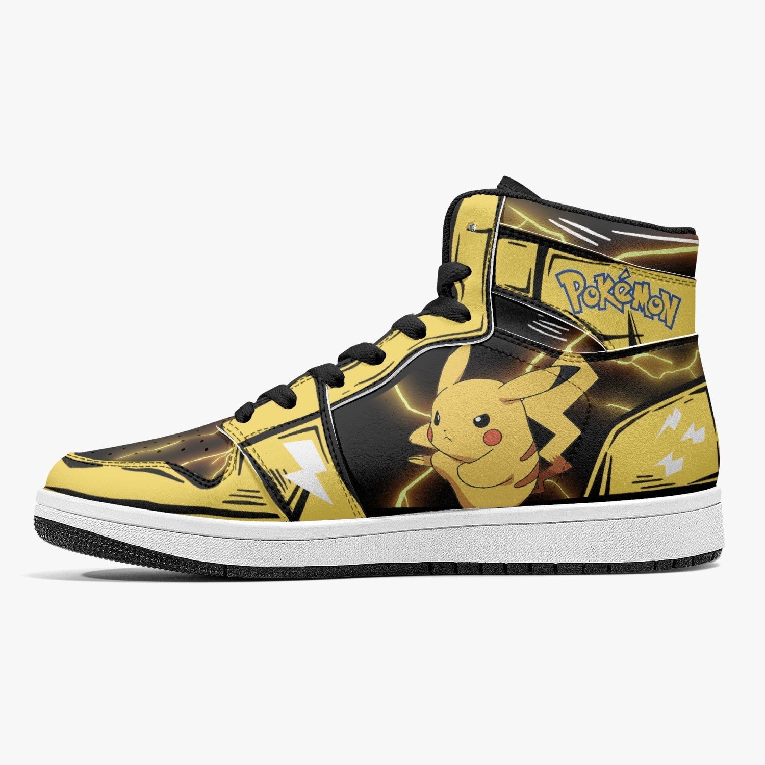 Pikachu Pokemon Mid 1 Basketball Shoes