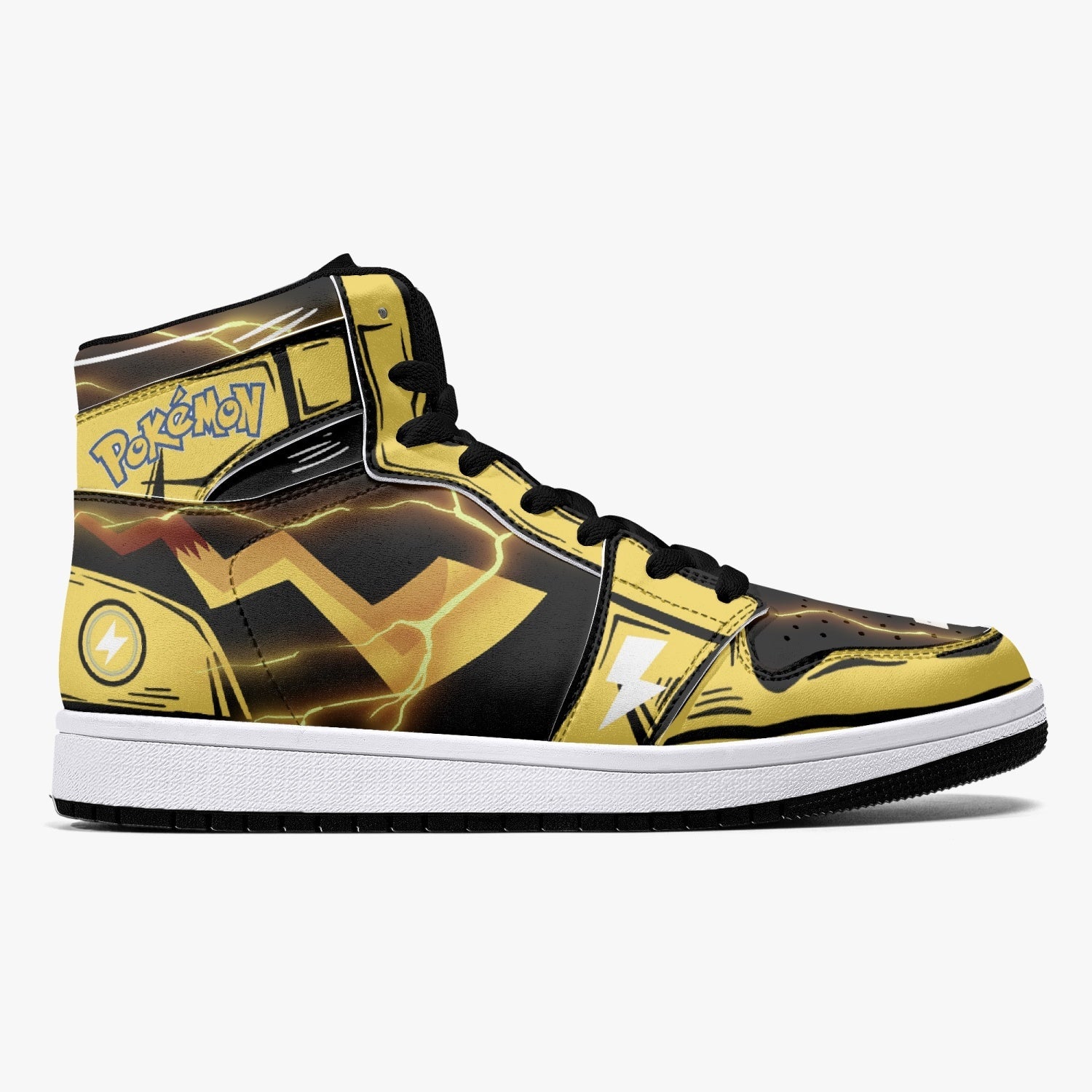 Pikachu Pokemon Mid 1 Basketball Shoes