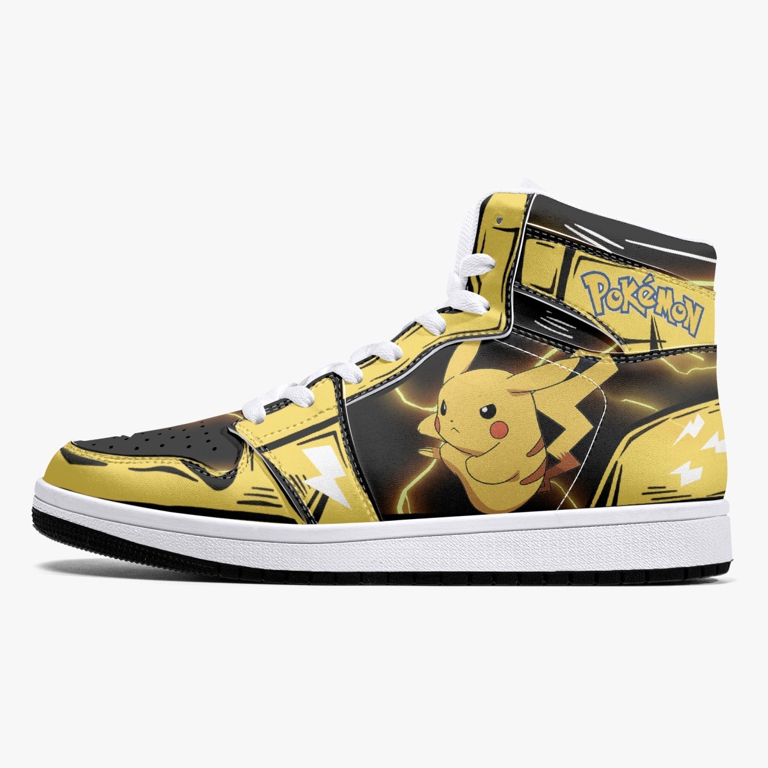 Pikachu Pokemon Mid 1 Basketball Shoes