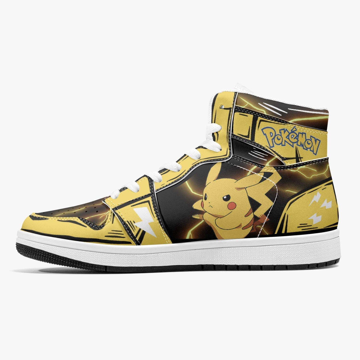 Pikachu Pokemon Mid 1 Basketball Shoes