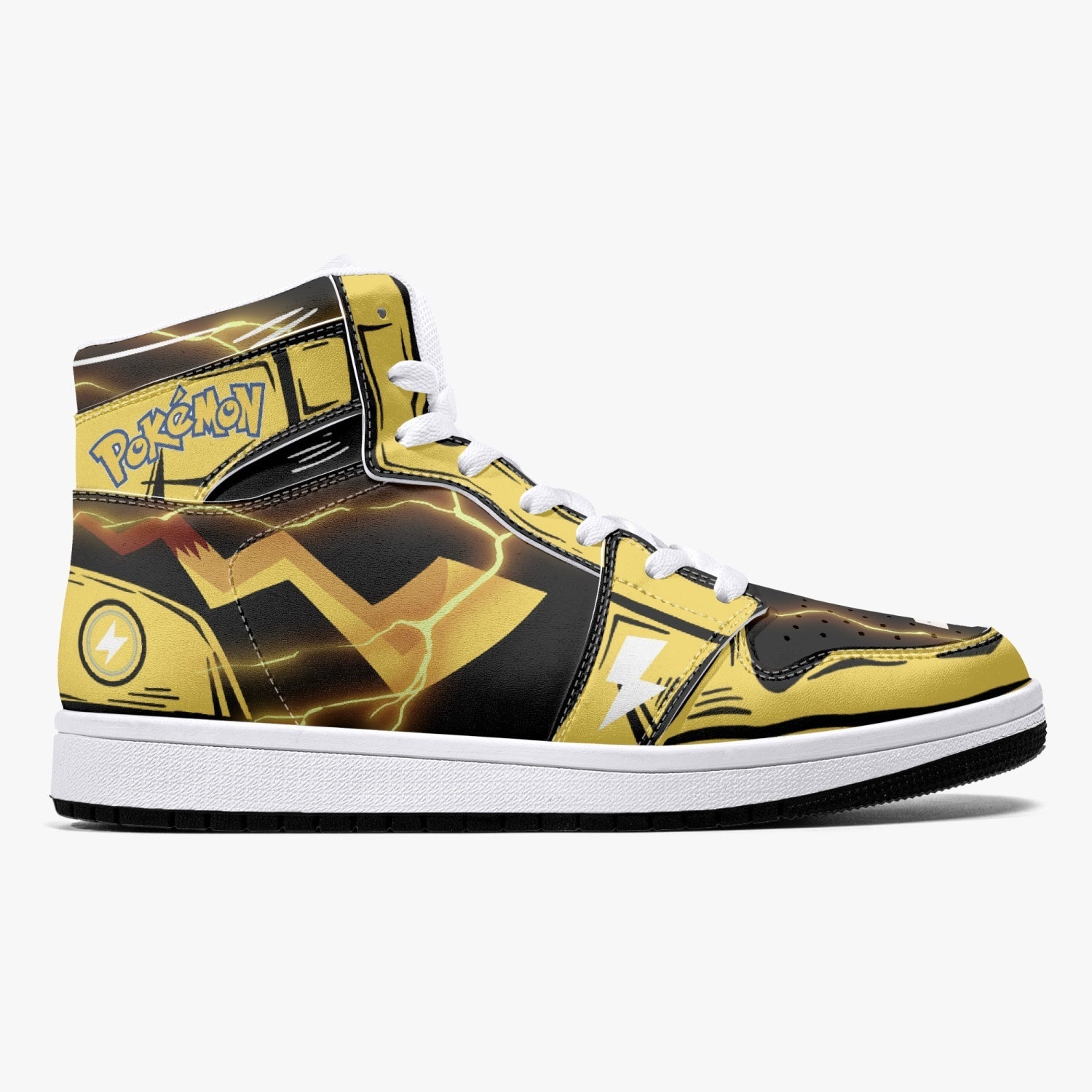 Pikachu Pokemon Mid 1 Basketball Shoes
