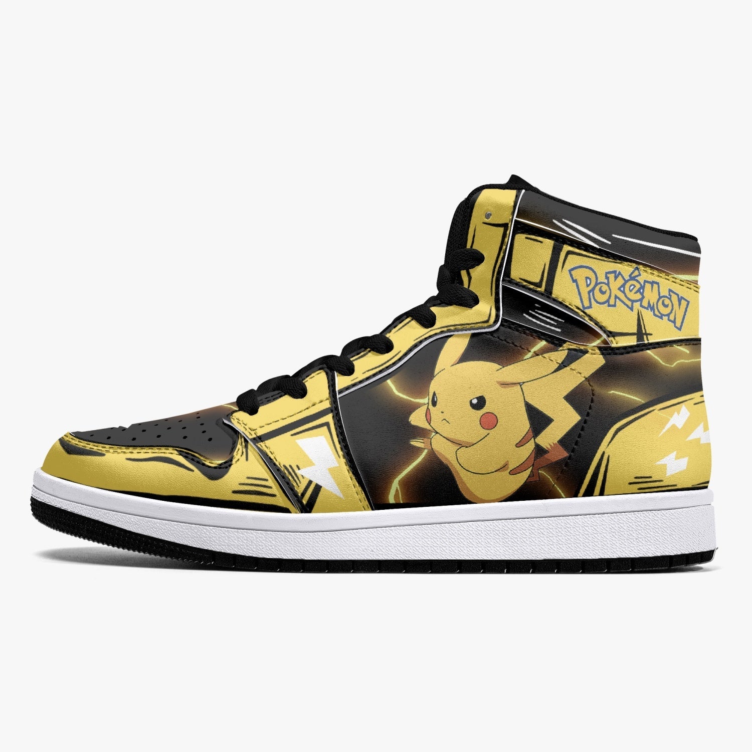 Pikachu Pokemon Mid 1 Basketball Shoes
