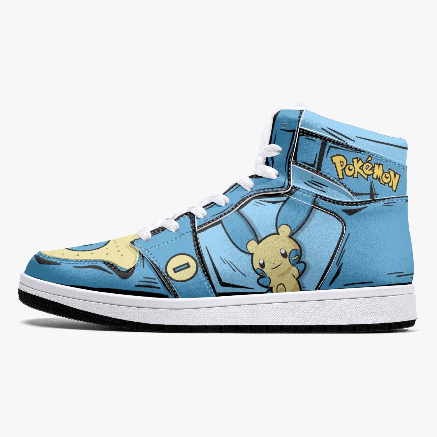Plusle and Minun Pokemon Mid 1 Basketball Shoes