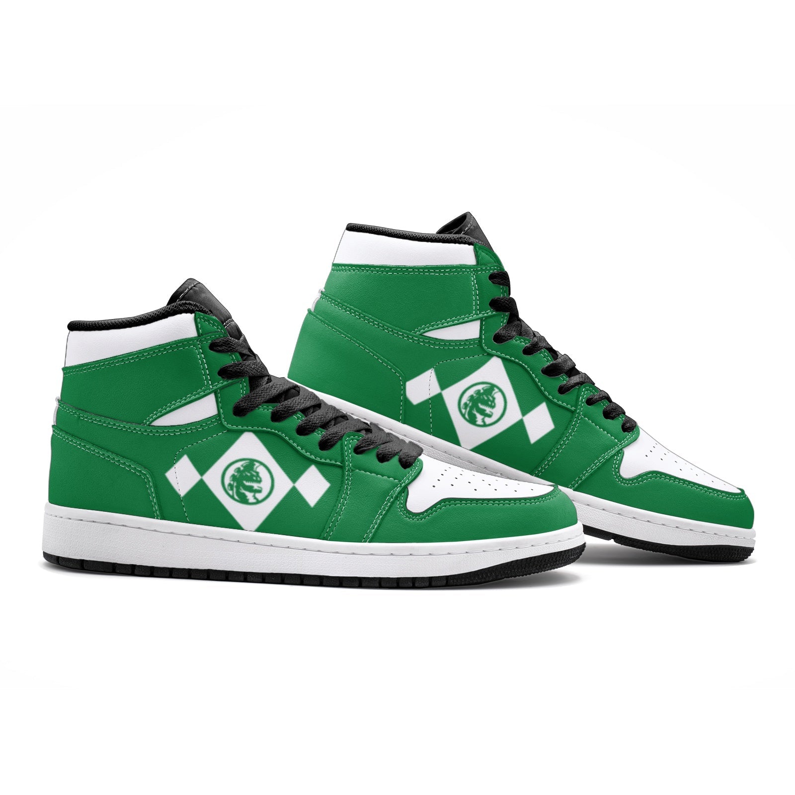 Power Rangers Green V2 Mid 1 Basketball Shoes
