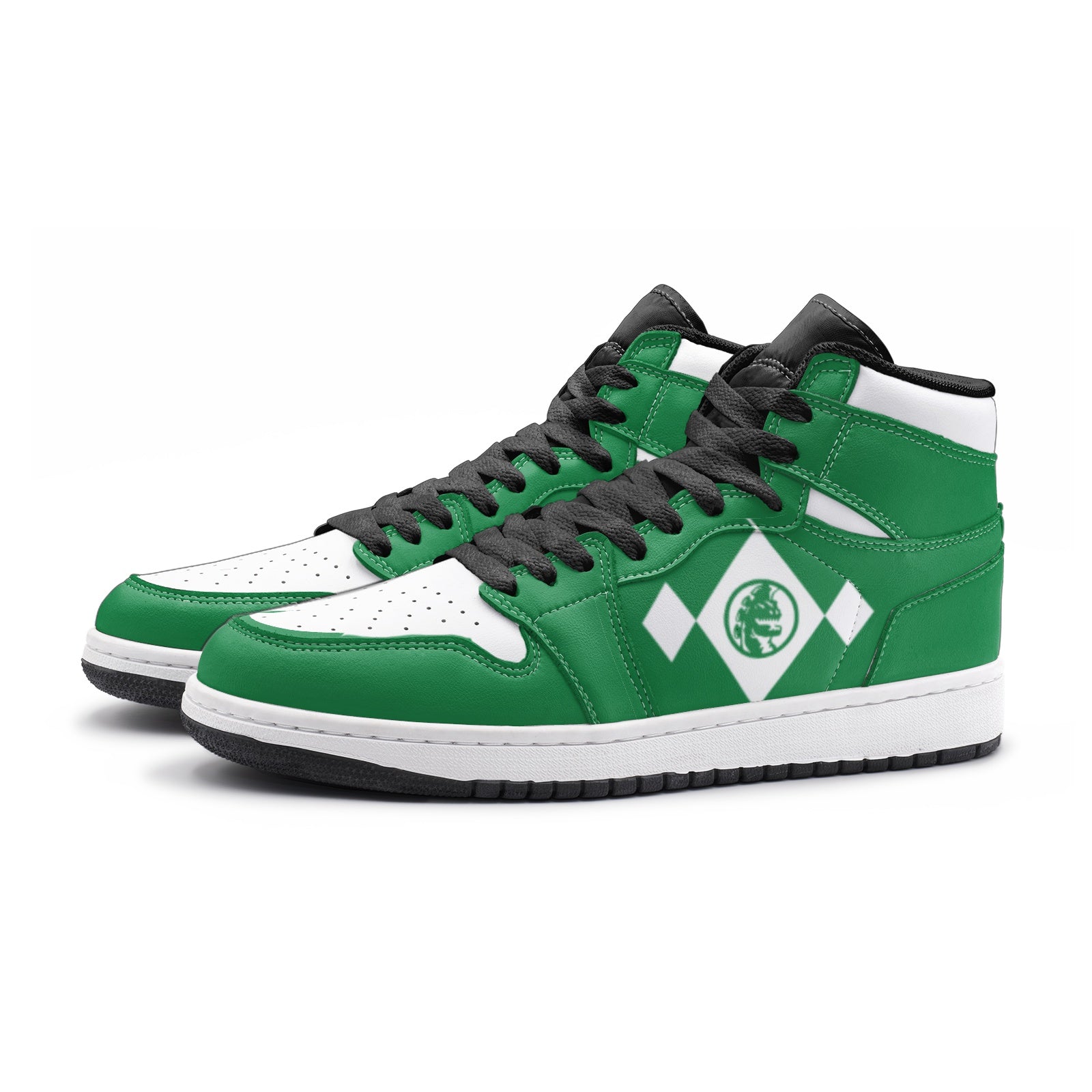 Power Rangers Green V2 Mid 1 Basketball Shoes