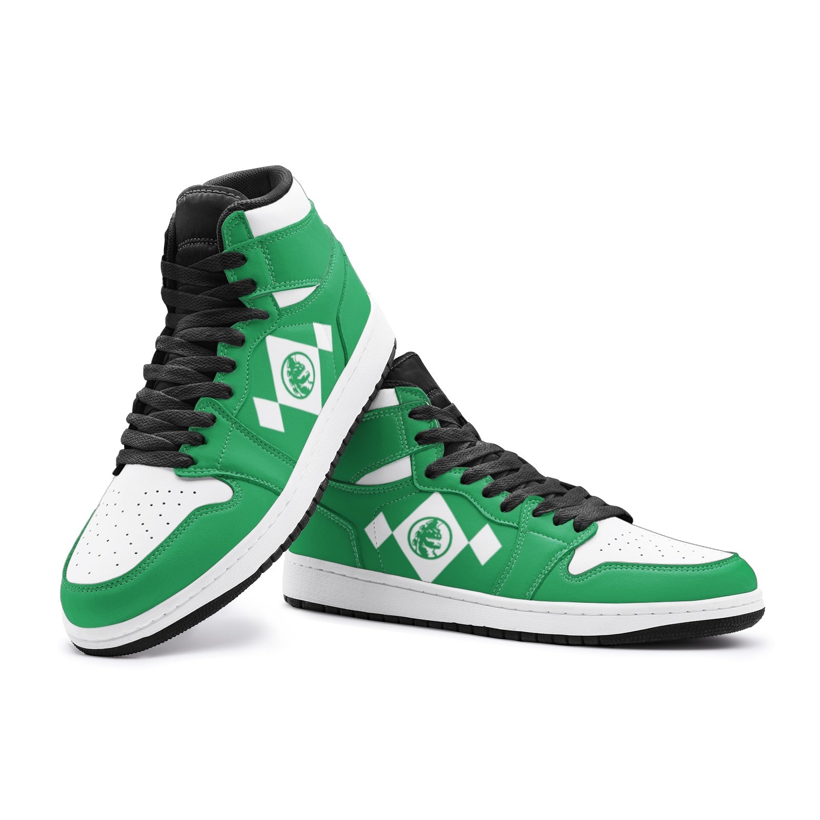 Power Rangers Green V2 Mid 1 Basketball Shoes