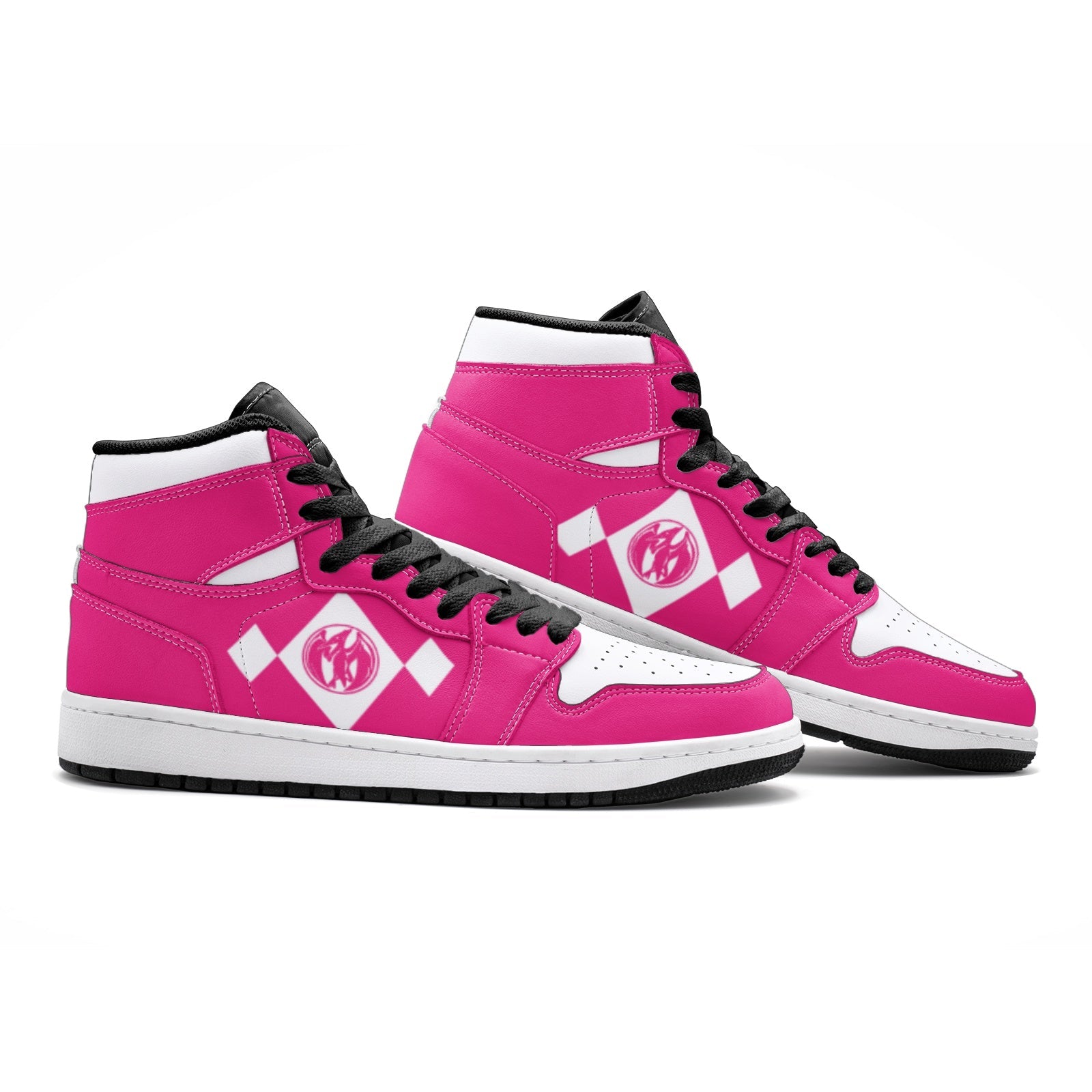 Power Rangers Pink V2 Mid 1 Basketball Shoes
