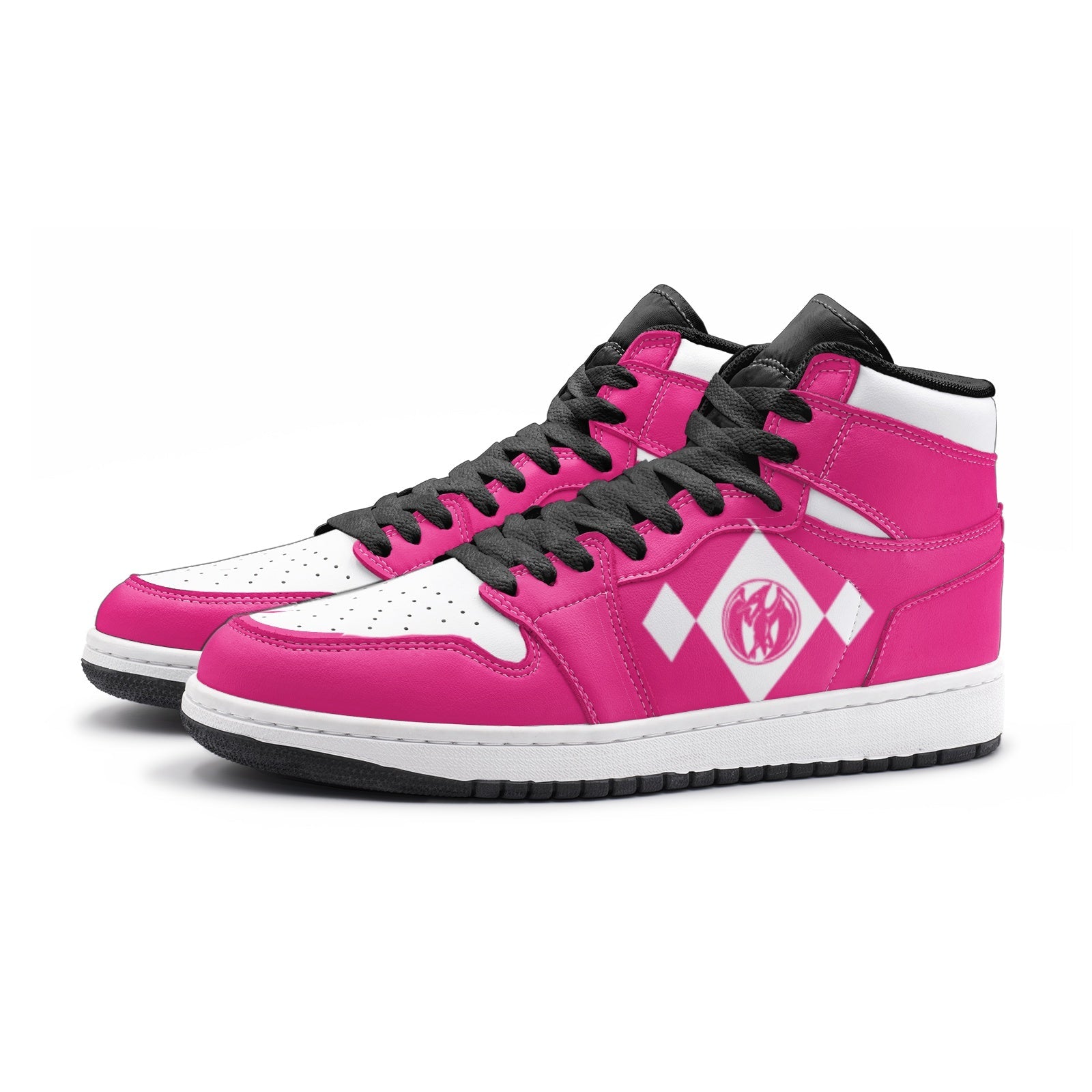 Power Rangers Pink V2 Mid 1 Basketball Shoes