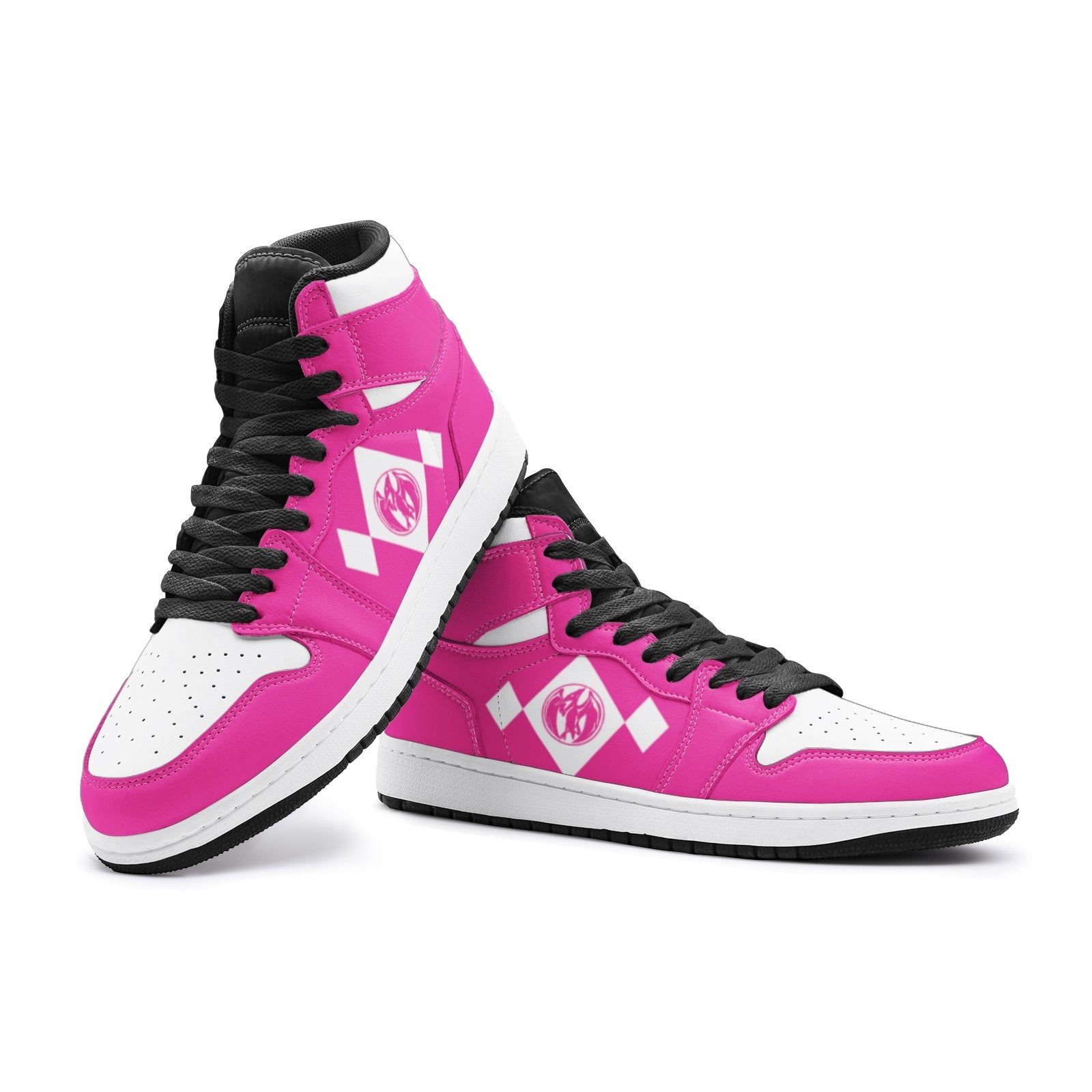 Power Rangers Pink V2 Mid 1 Basketball Shoes