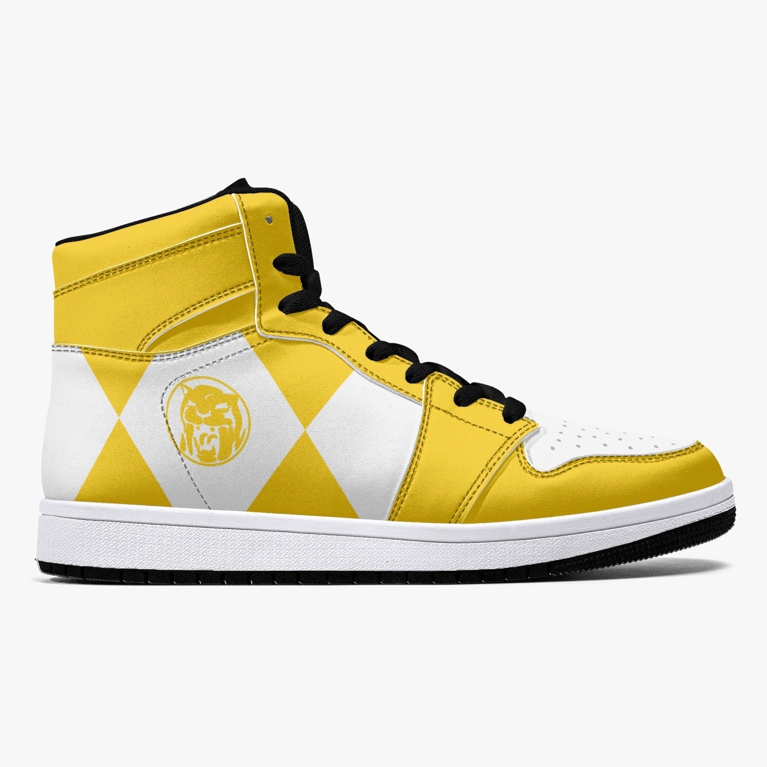 Power Rangers Yellow Mid 1 Basketball Shoes
