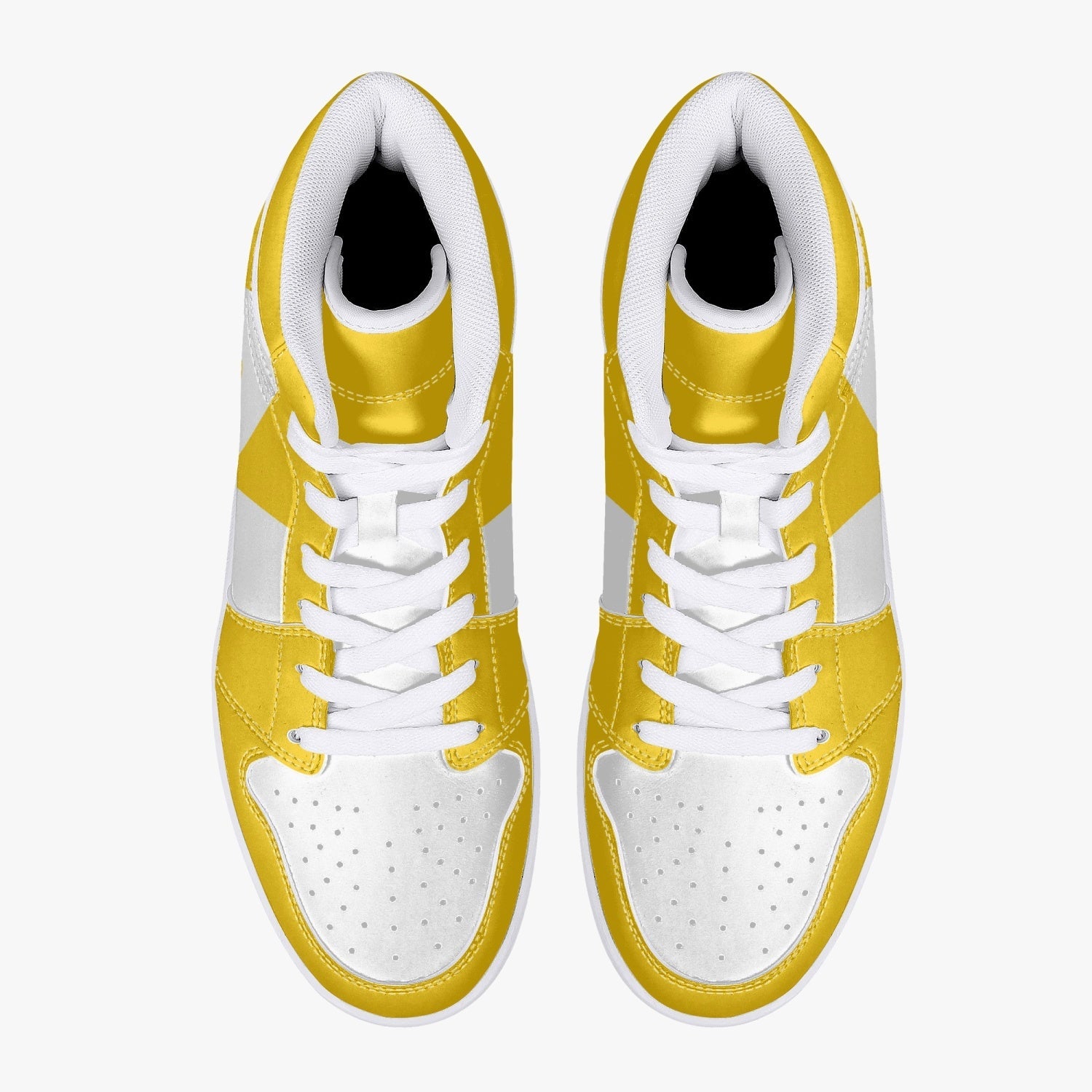 Power Rangers Yellow Mid 1 Basketball Shoes