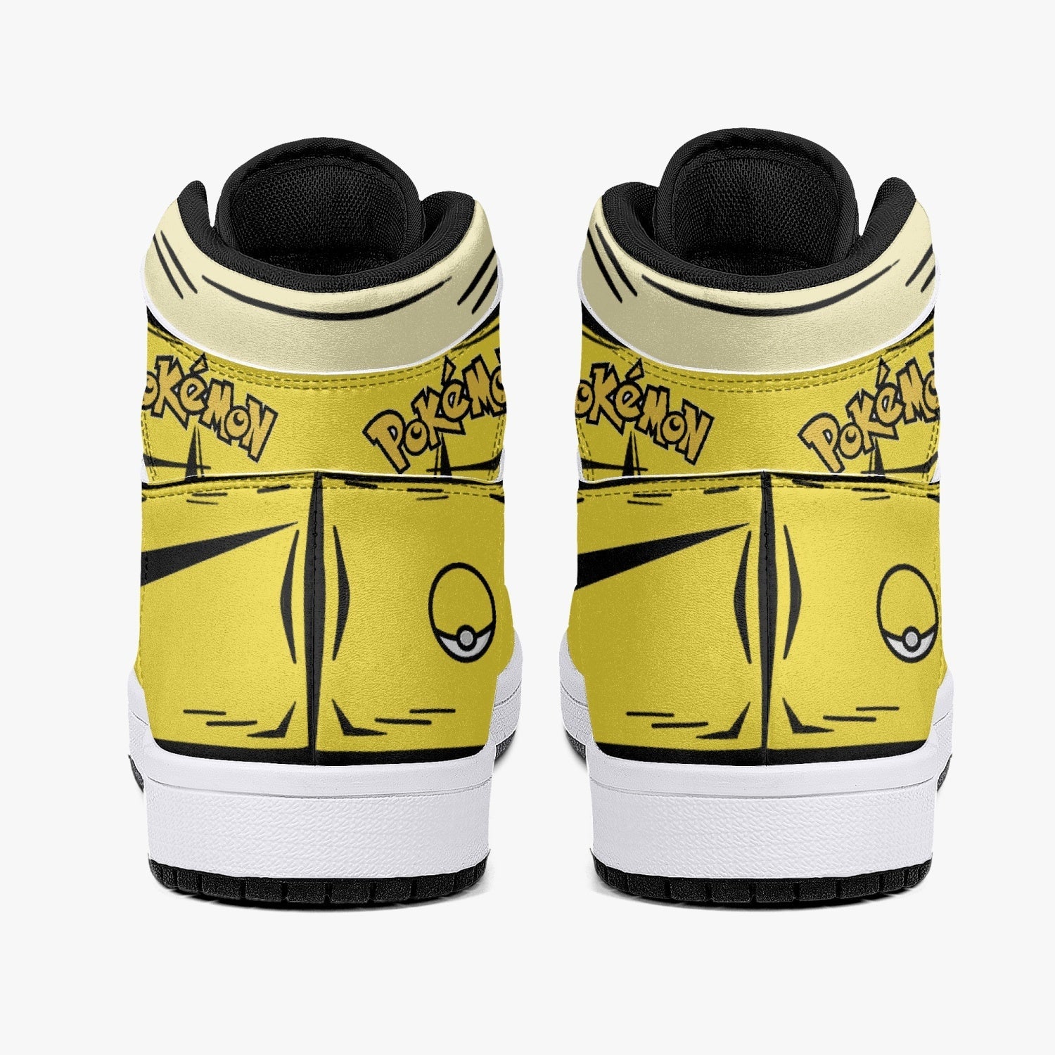 Psyduck Pokemon Mid 1 Basketball Shoes