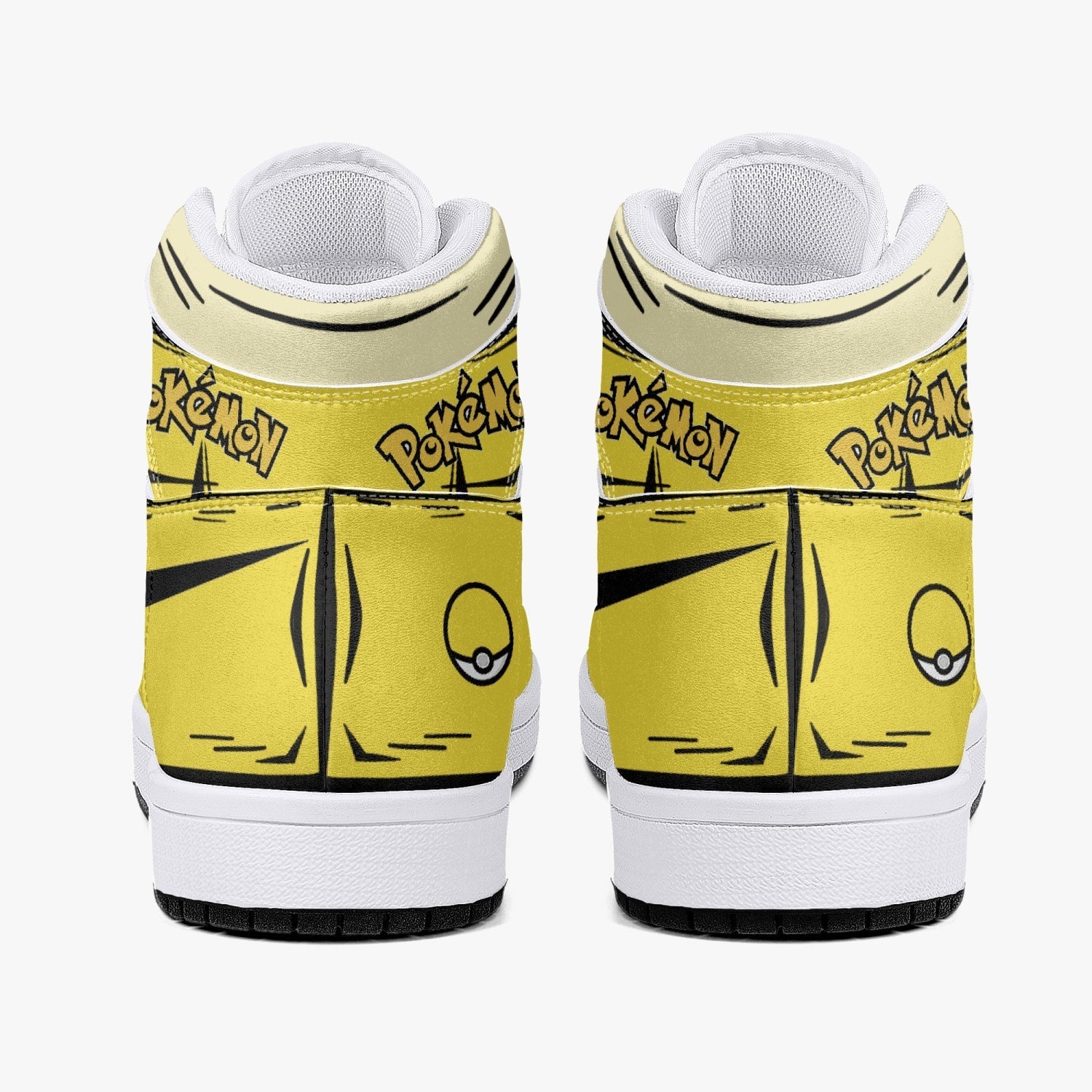 Psyduck Pokemon Mid 1 Basketball Shoes