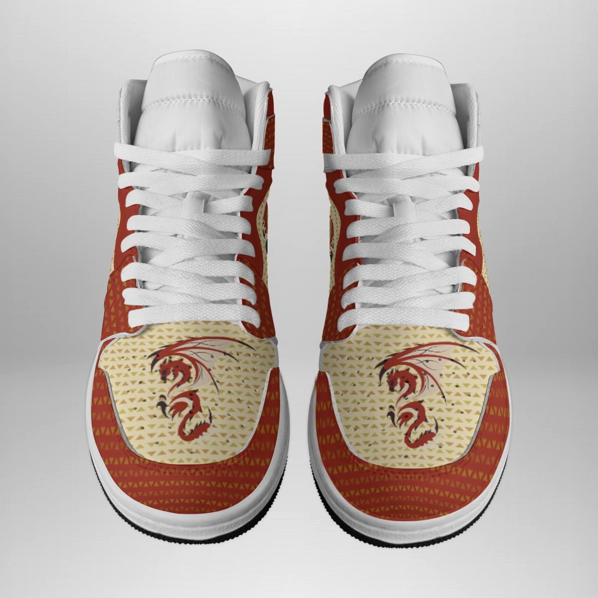 Rathalos Inspired Monster Hunter Shonen Mid 1 Basketball Shoes for Gaming Fans